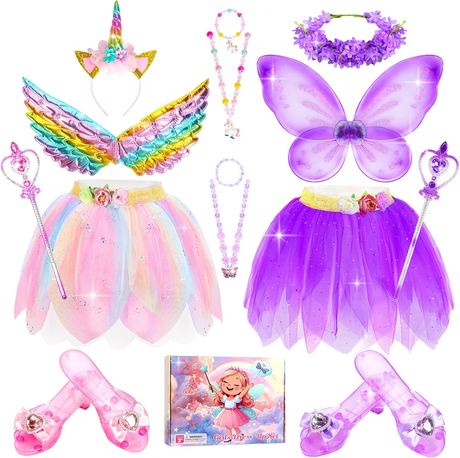 HAMSILY Unicorn Fairy Princess Costume for Girls