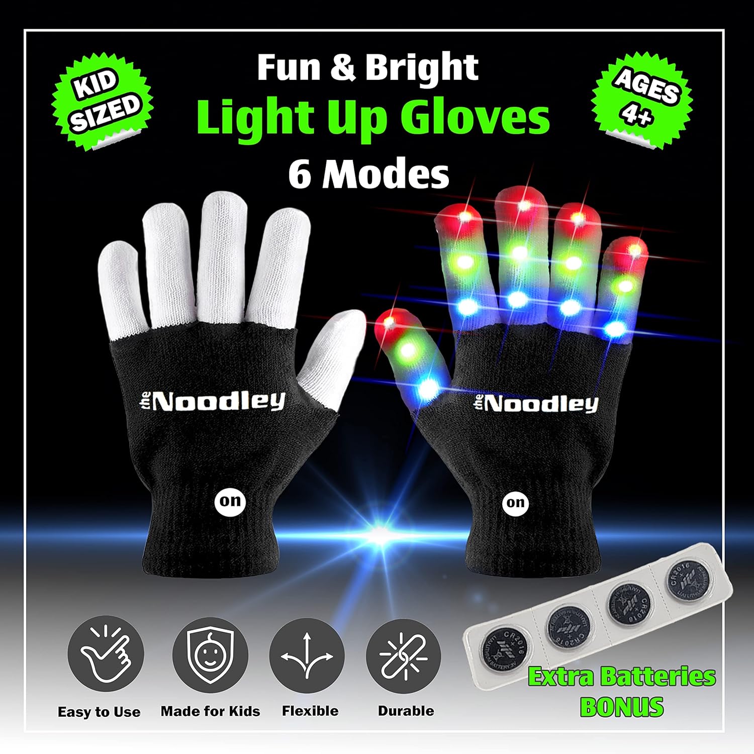 The Noodley LED Light-Up Gloves