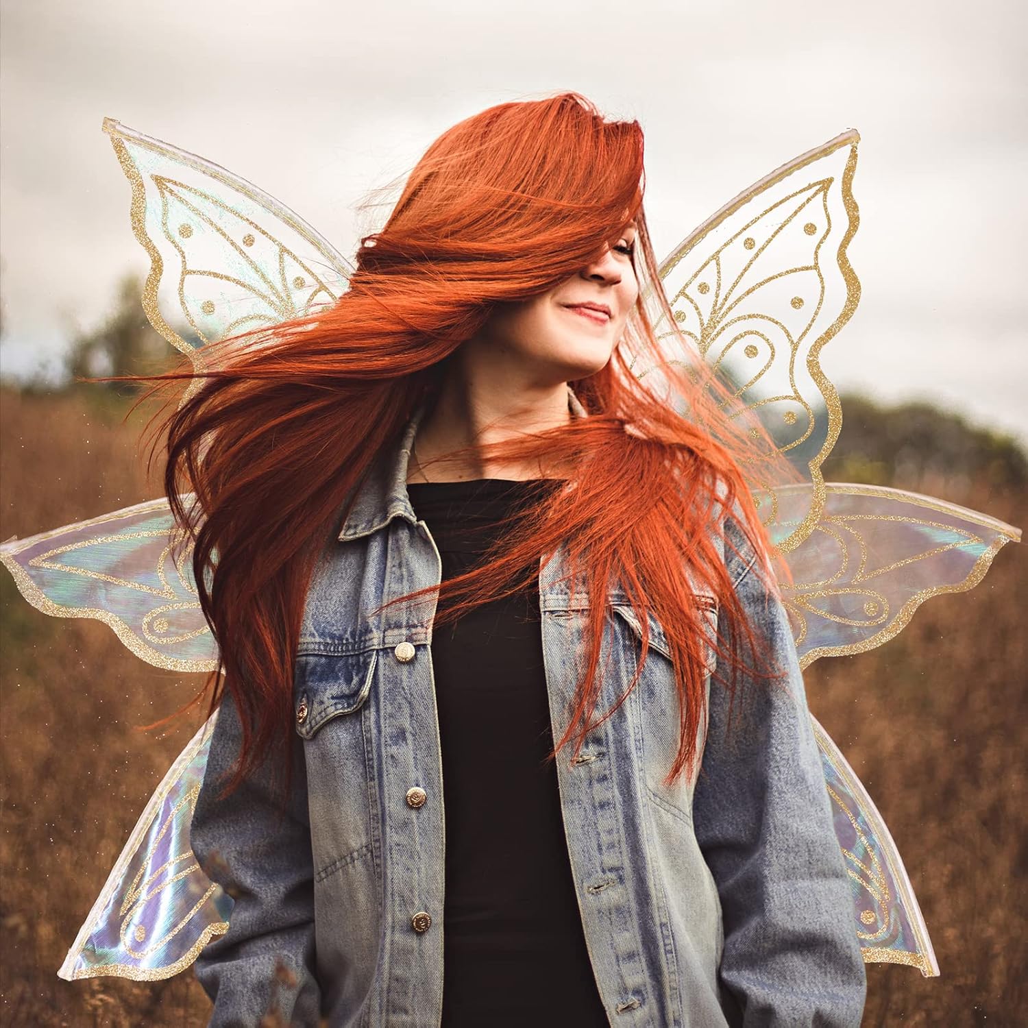 Gold Fairy Wings Dress Up Costume