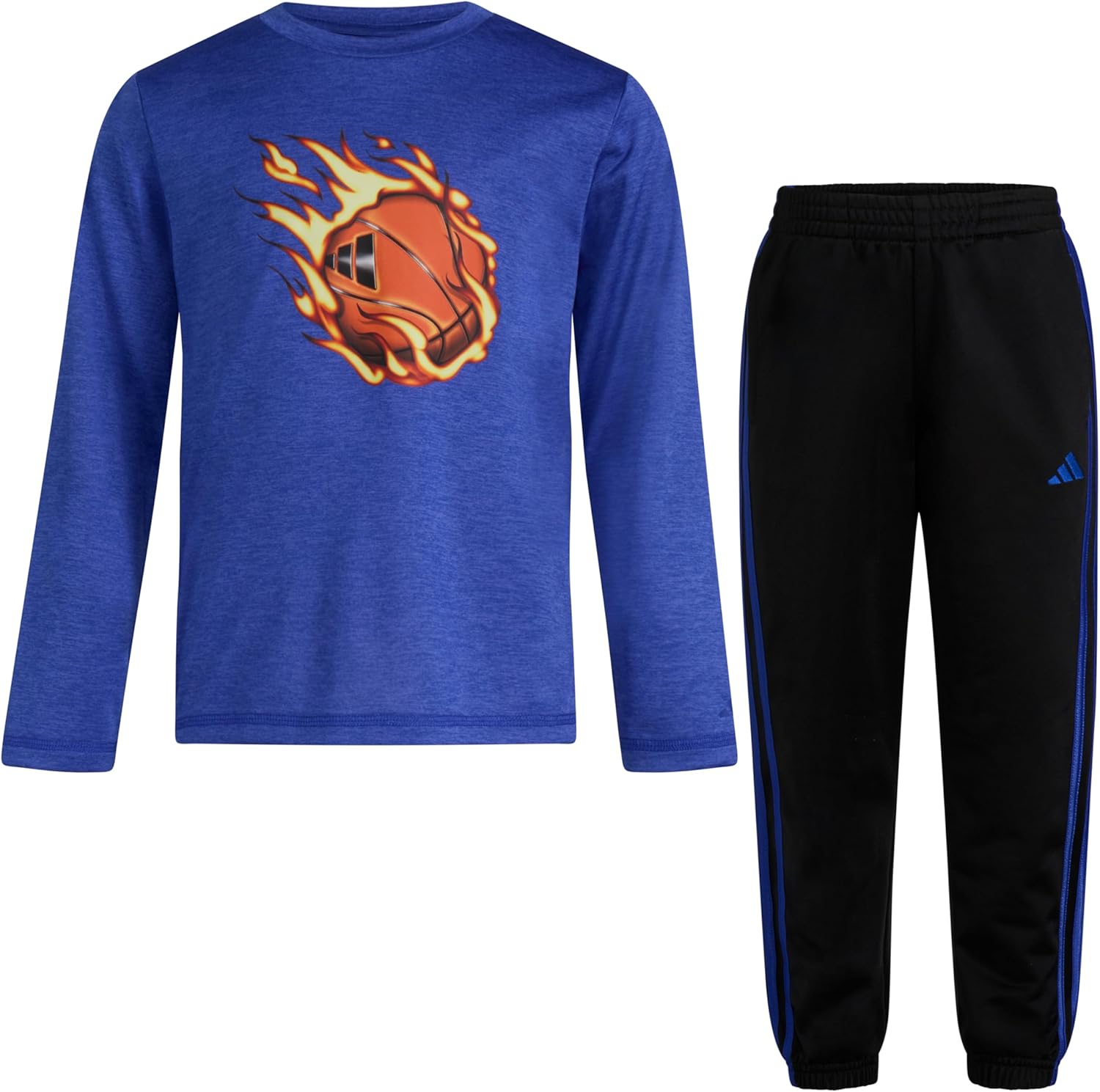Adidas Boys 2-Piece Poly Mlange Tee Joggers Set