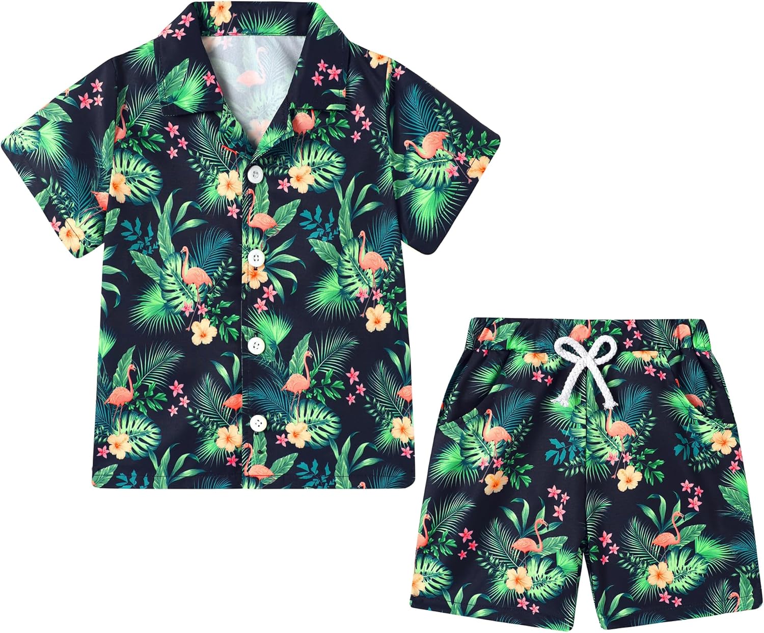 Perfect Boys Hawaiian Outfit 2Pcs Set for Kids