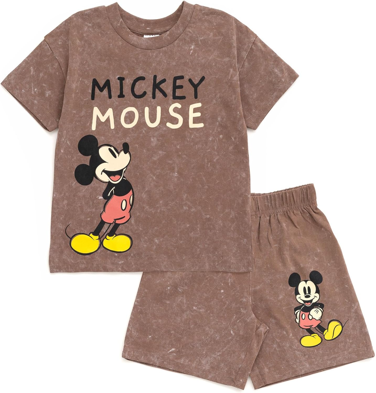 Disney Mickey Mouse Small to Big Kid T-Shirt and Shorts Set