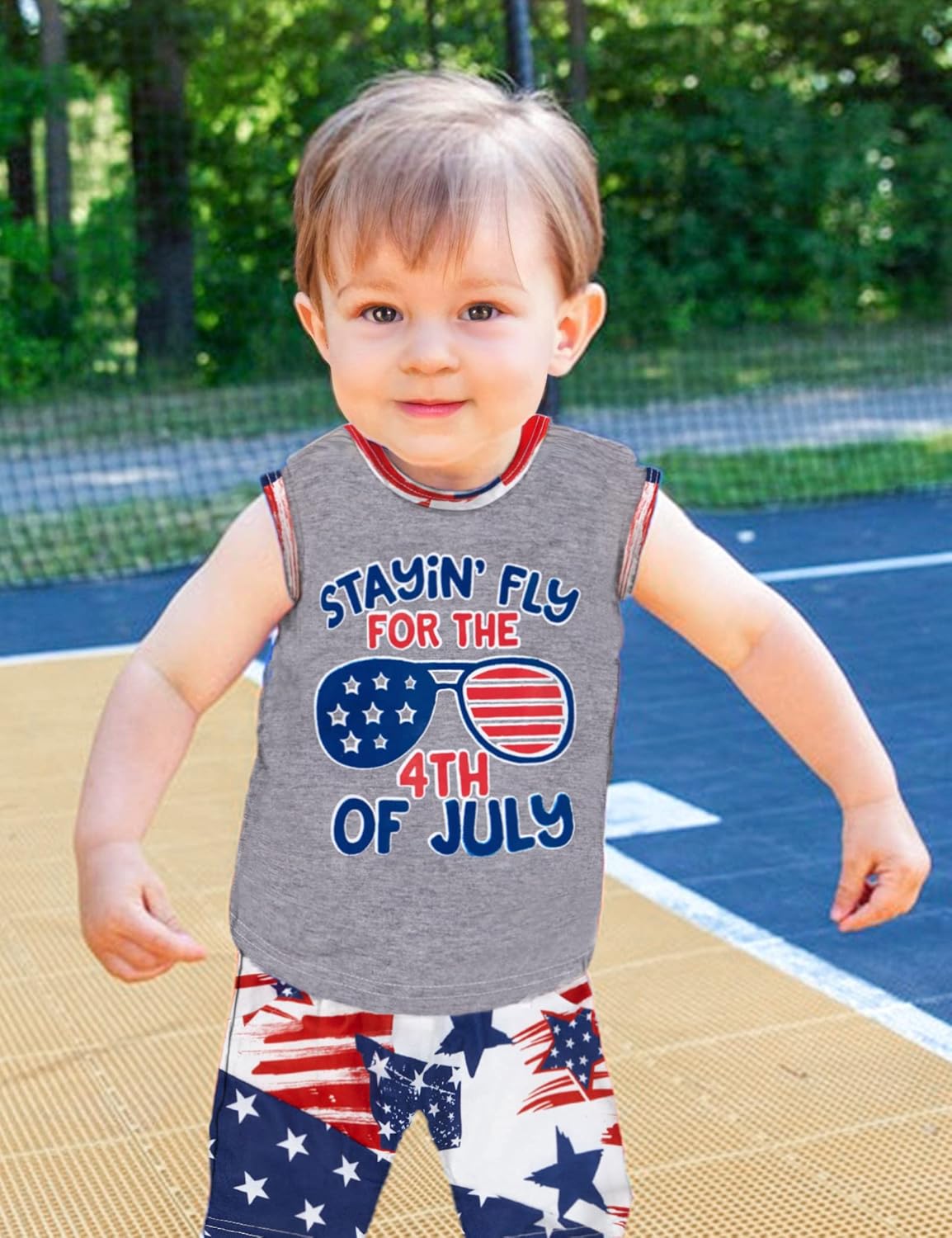 Fommy Toddler 4th of July Boy Outfit Set