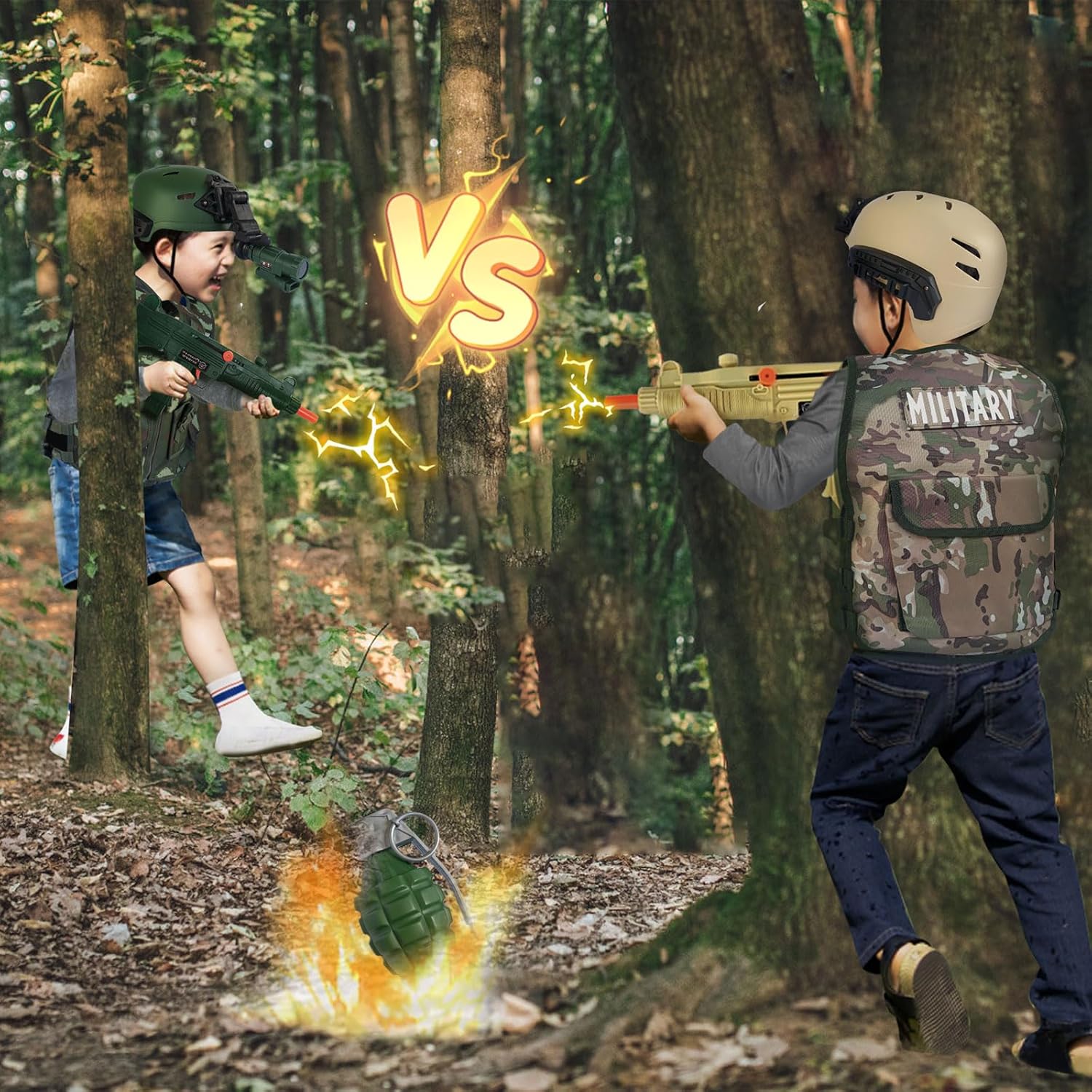 ZIRSENG 20-Piece Army Costume Set for Kids