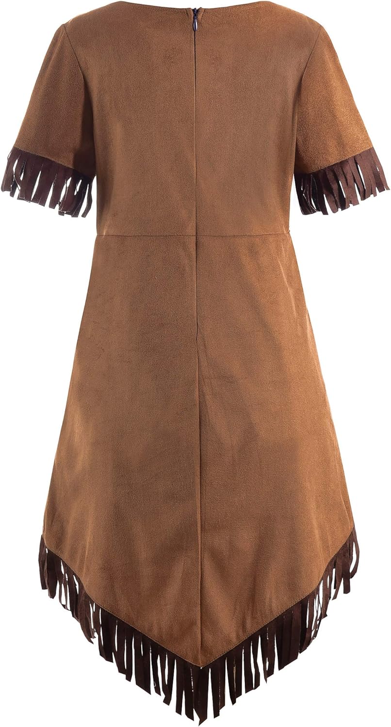 ReliBeauty Girls Native Costume 10-12 years Cohesive and Youthful Style