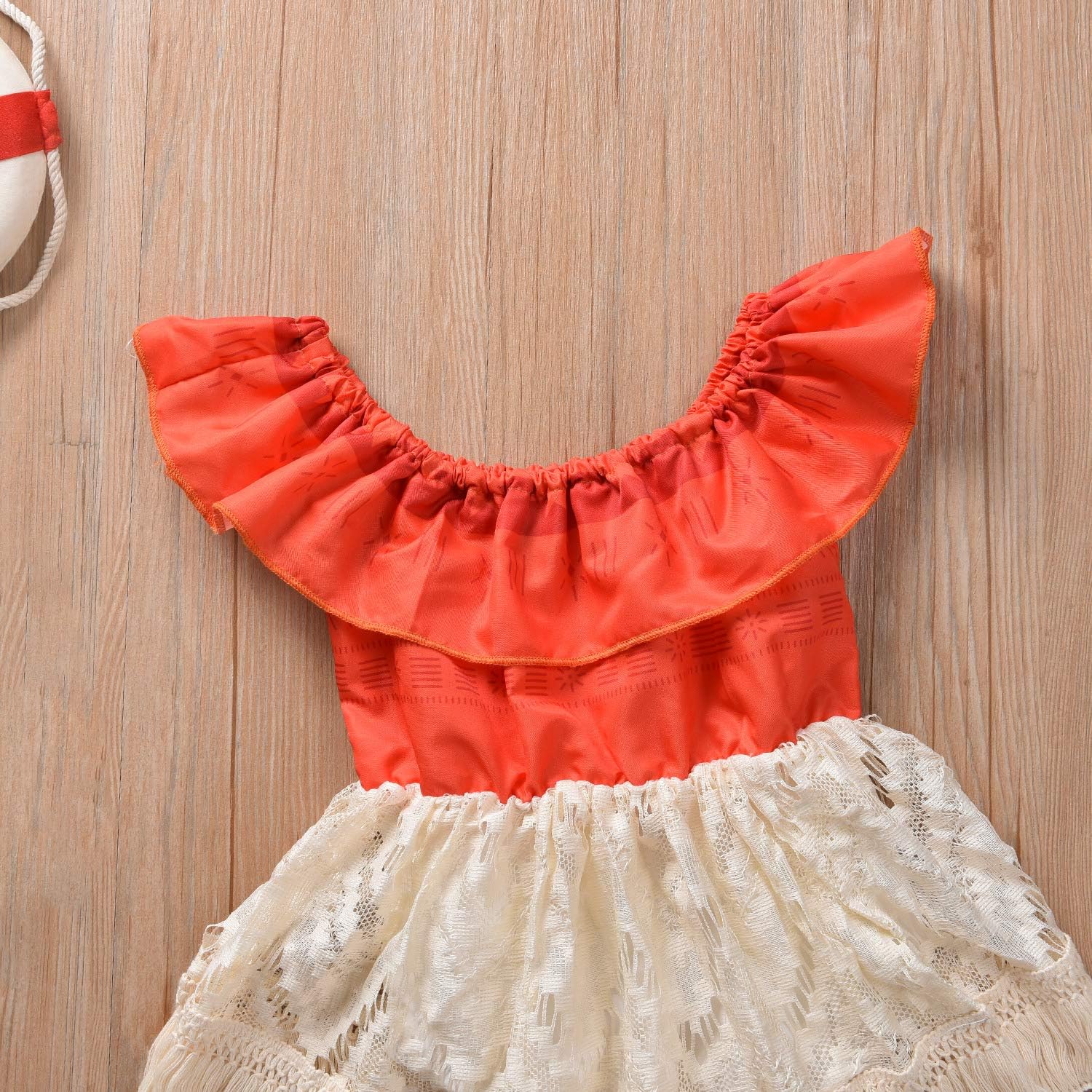 Sejardin Baby and Sis Moana Ruffled and Lace Romper Dress Set