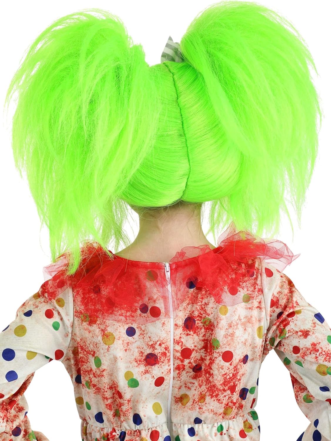 Fun Costumes Neon Green Creepy Clown Wig for Kids