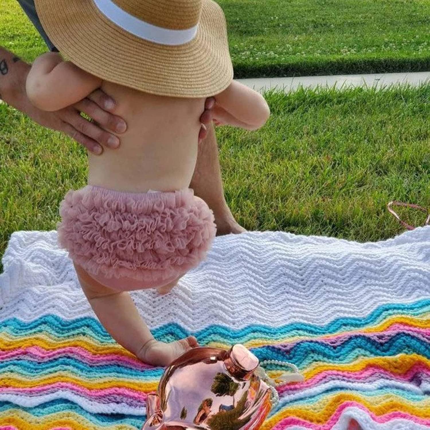 Stylish Cotton Diaper Cover Mesh Lace Ruffle Perfect for Photography