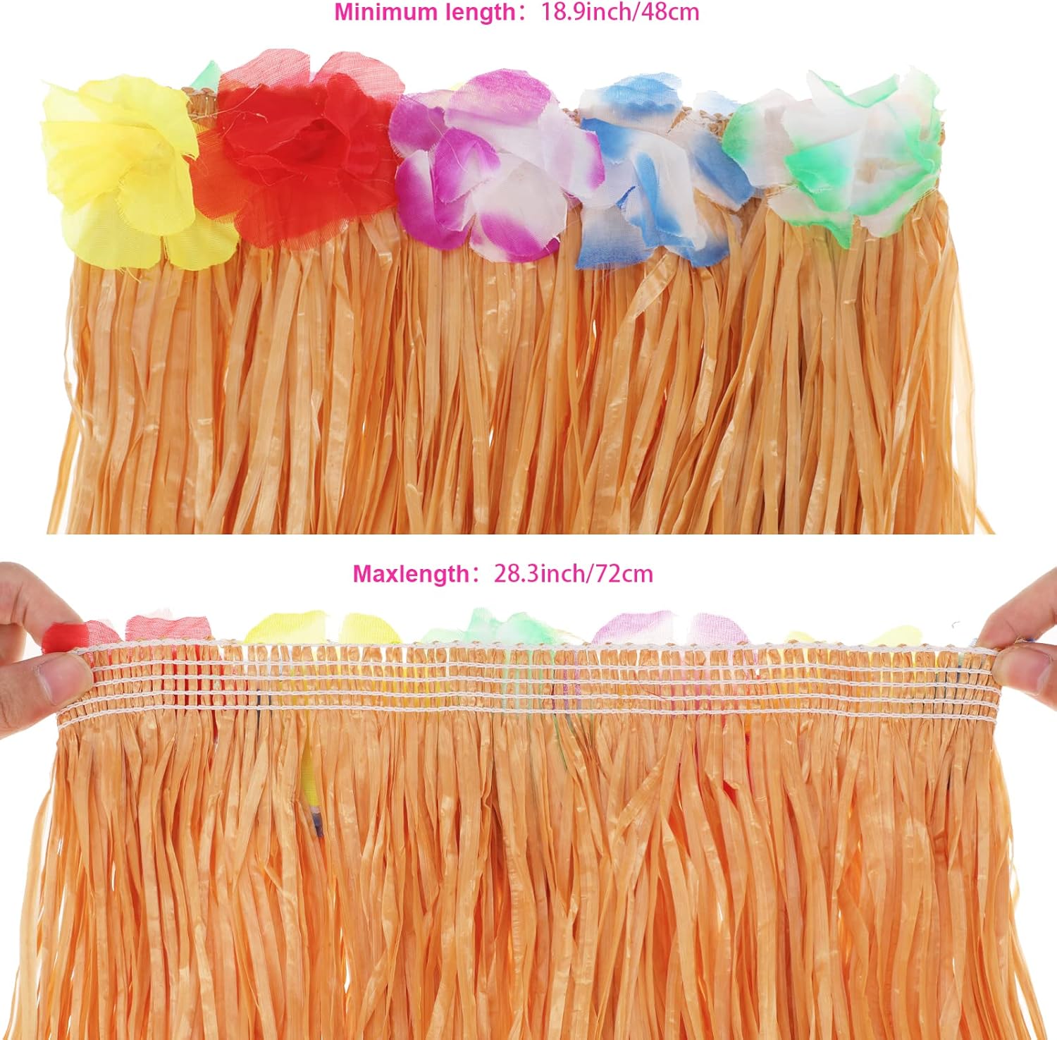 8-Piece Hula skirts for Girls Hawaiian Hula Dancing Kit