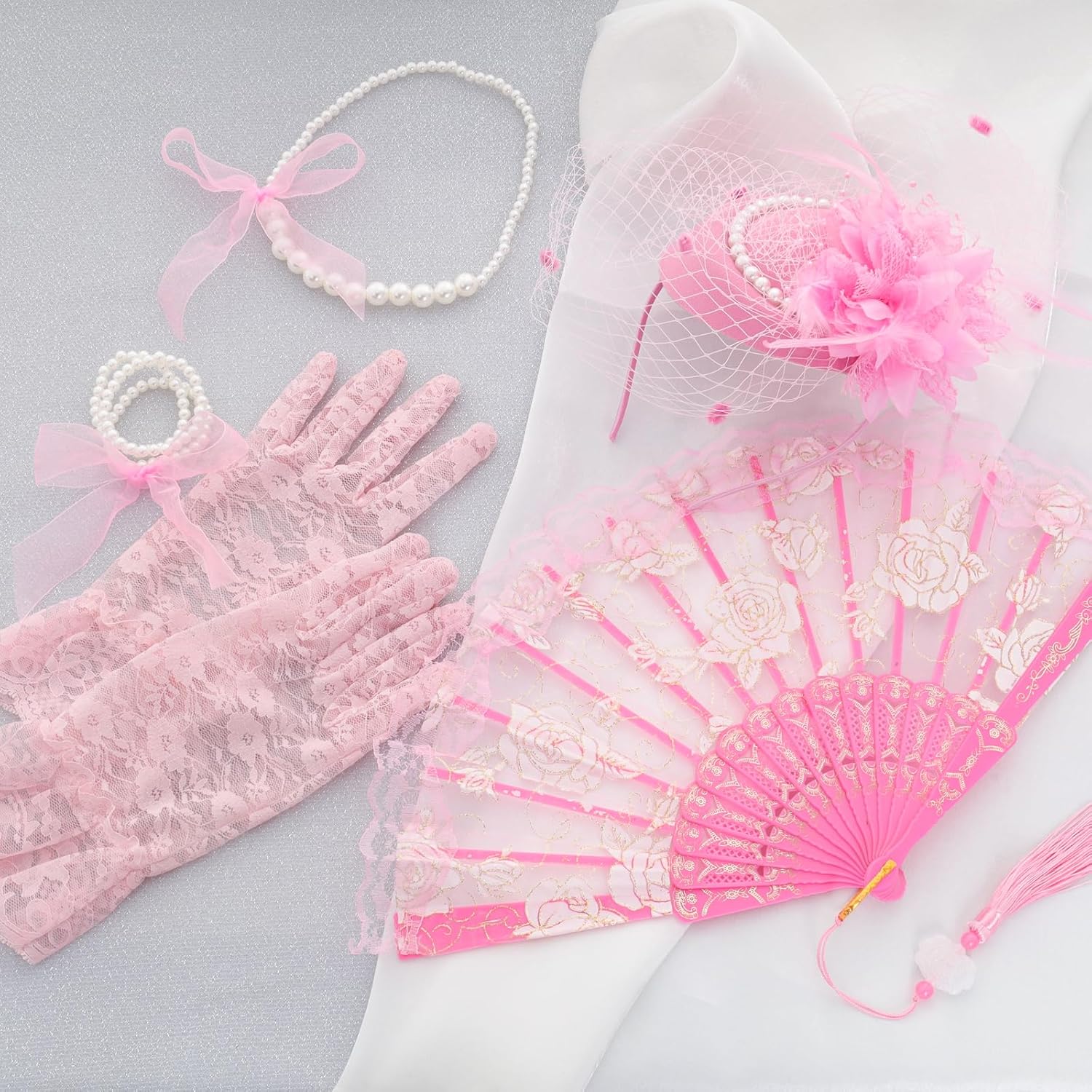 Fumwase 5Pcs Tea Party Accessories Set - Perfect Tea Party Favors Kit