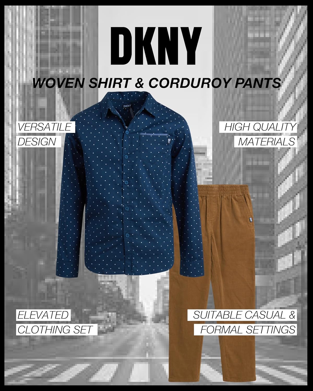 DKNY Boys - 2-Piece Casual Outfit for Kids 4-12