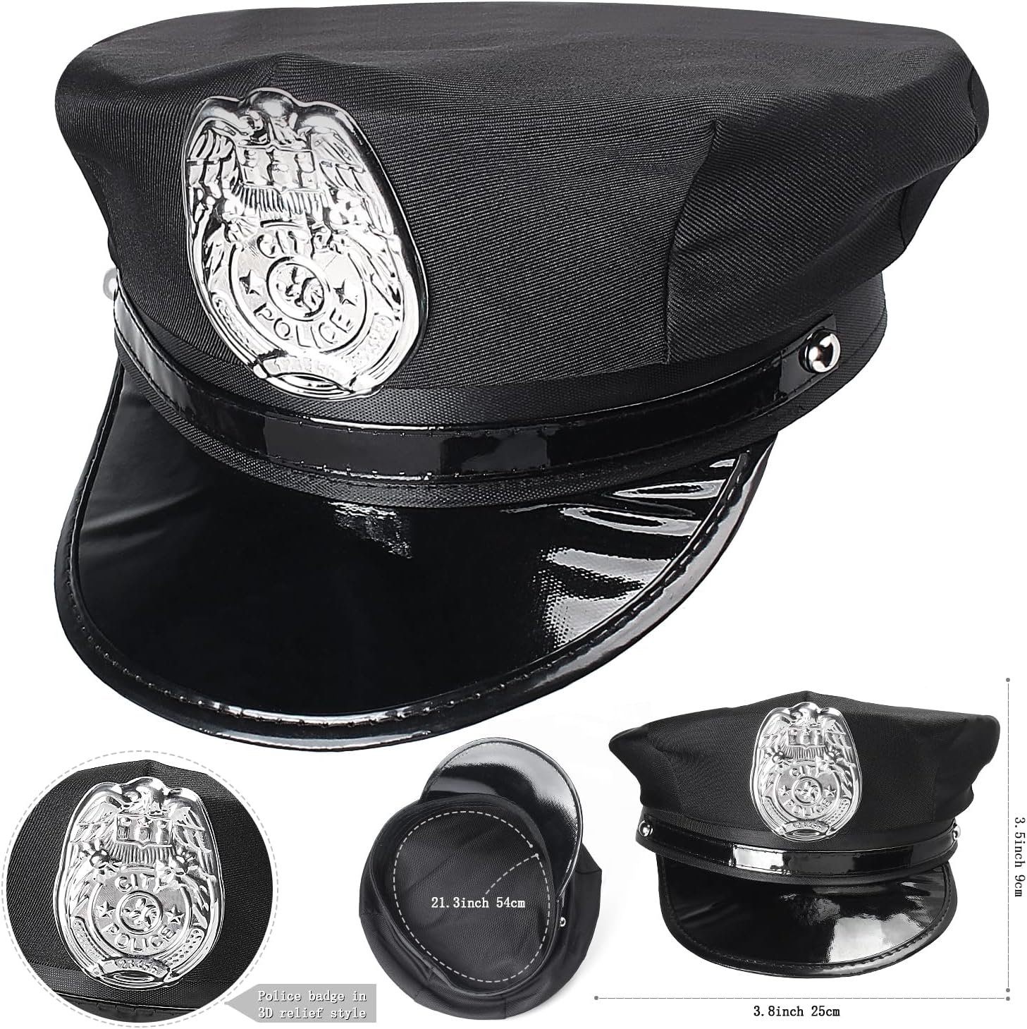 Kyson Police Costume Kit for Boys - Halloween Career Day