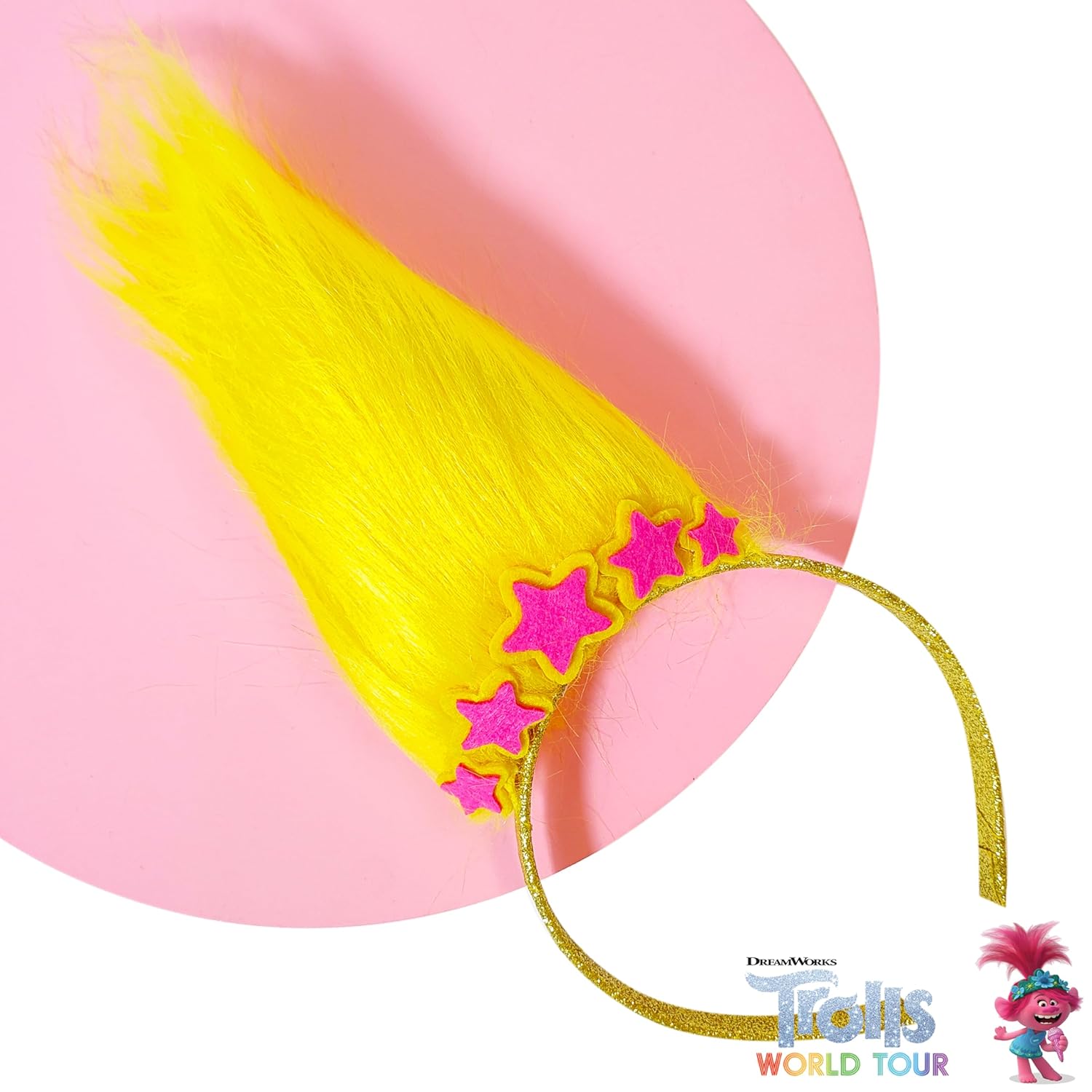 LUV HER Kids Trolls World Tour Headband with Wig