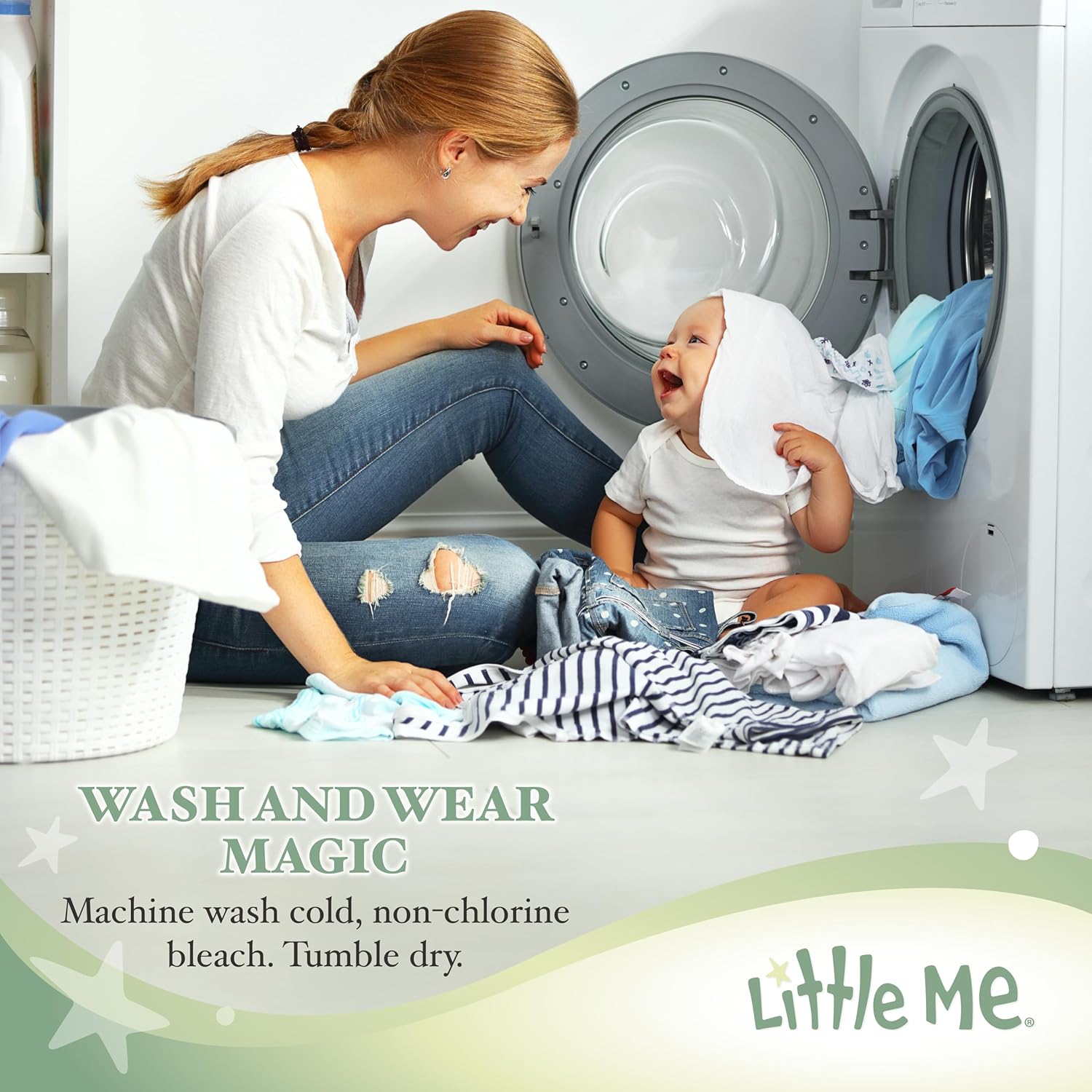Little Me 2-Piece Nightgown Cap Set for Baby Boys
