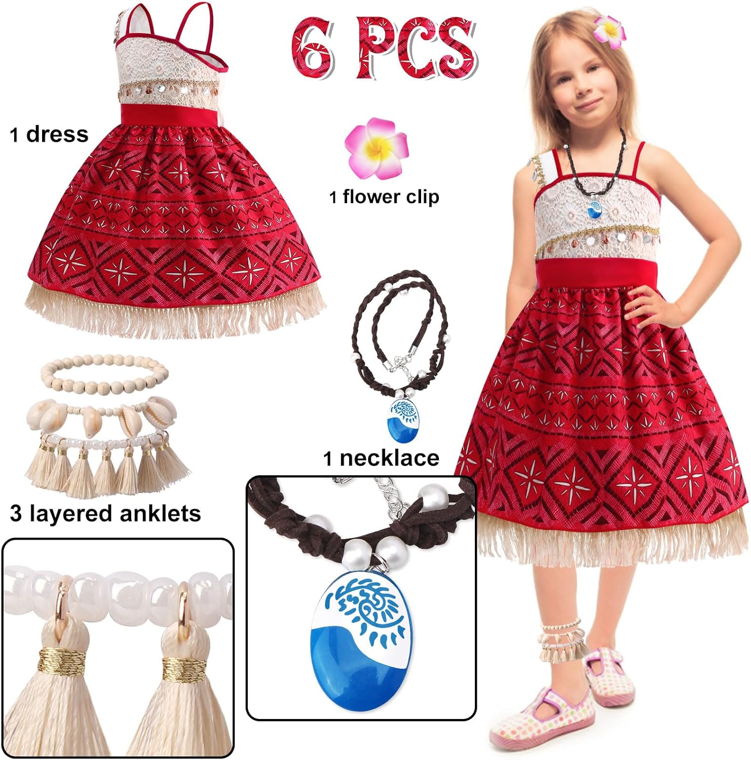 OFIHIDO Princess Costume for Girls