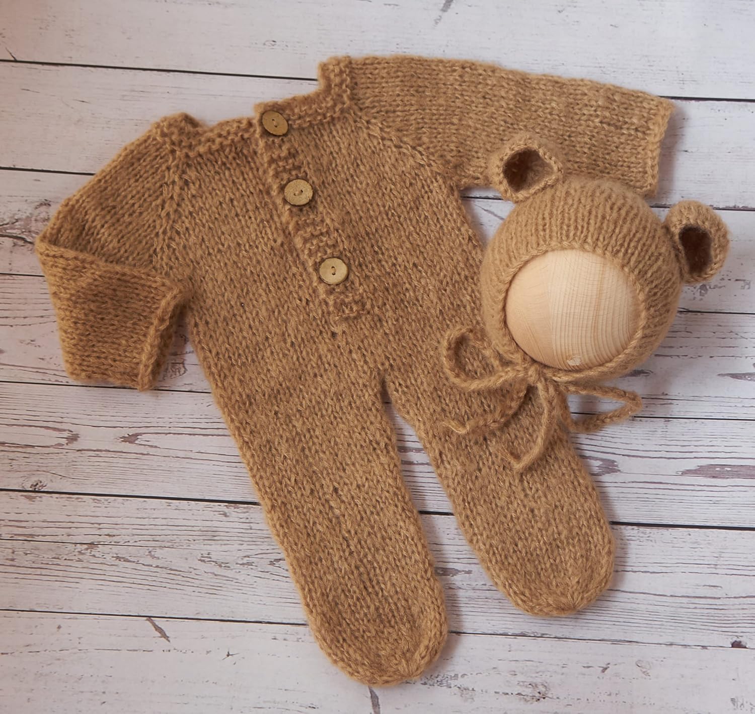Vemonllas Mohair Baby Costume Set for Photography