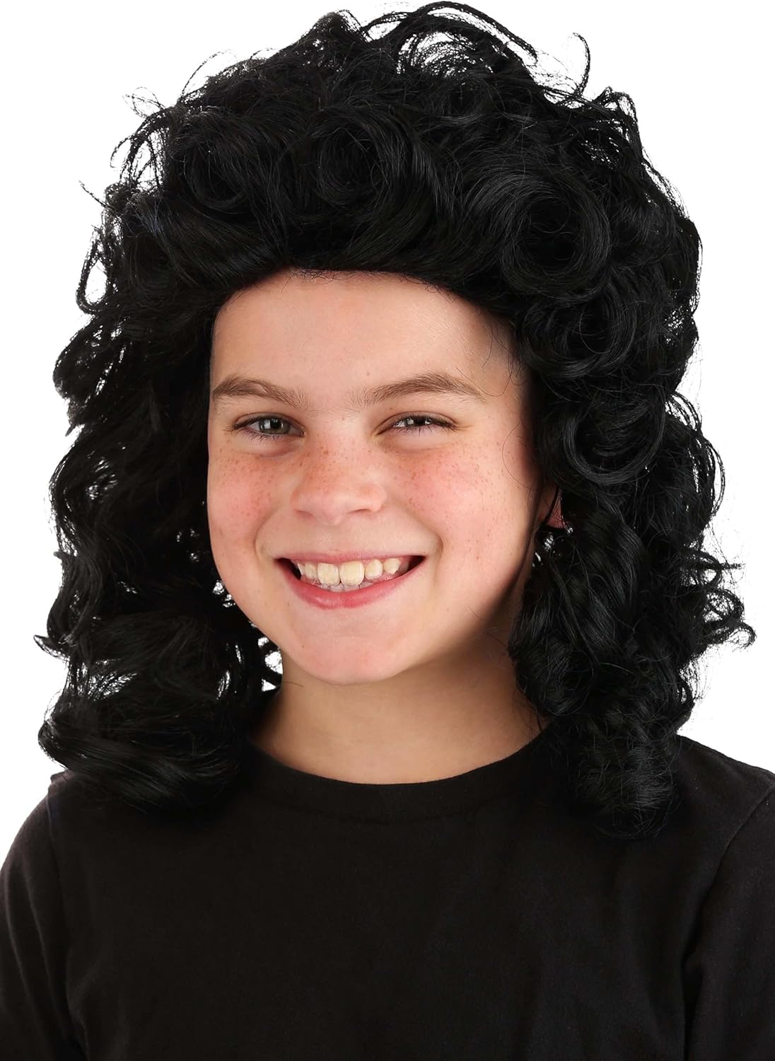 Fun Costumes Kids Pirate Wig Black Curly Wavy