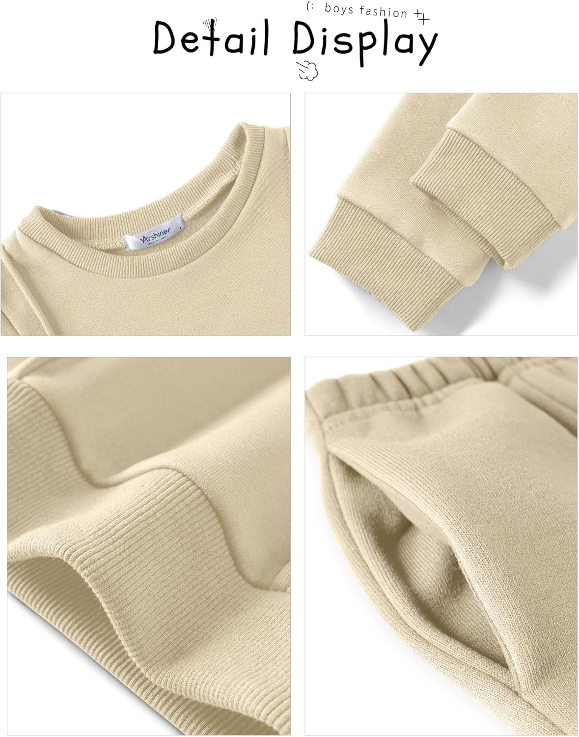 Arshiner Boys Sweatshirt Pants Set
