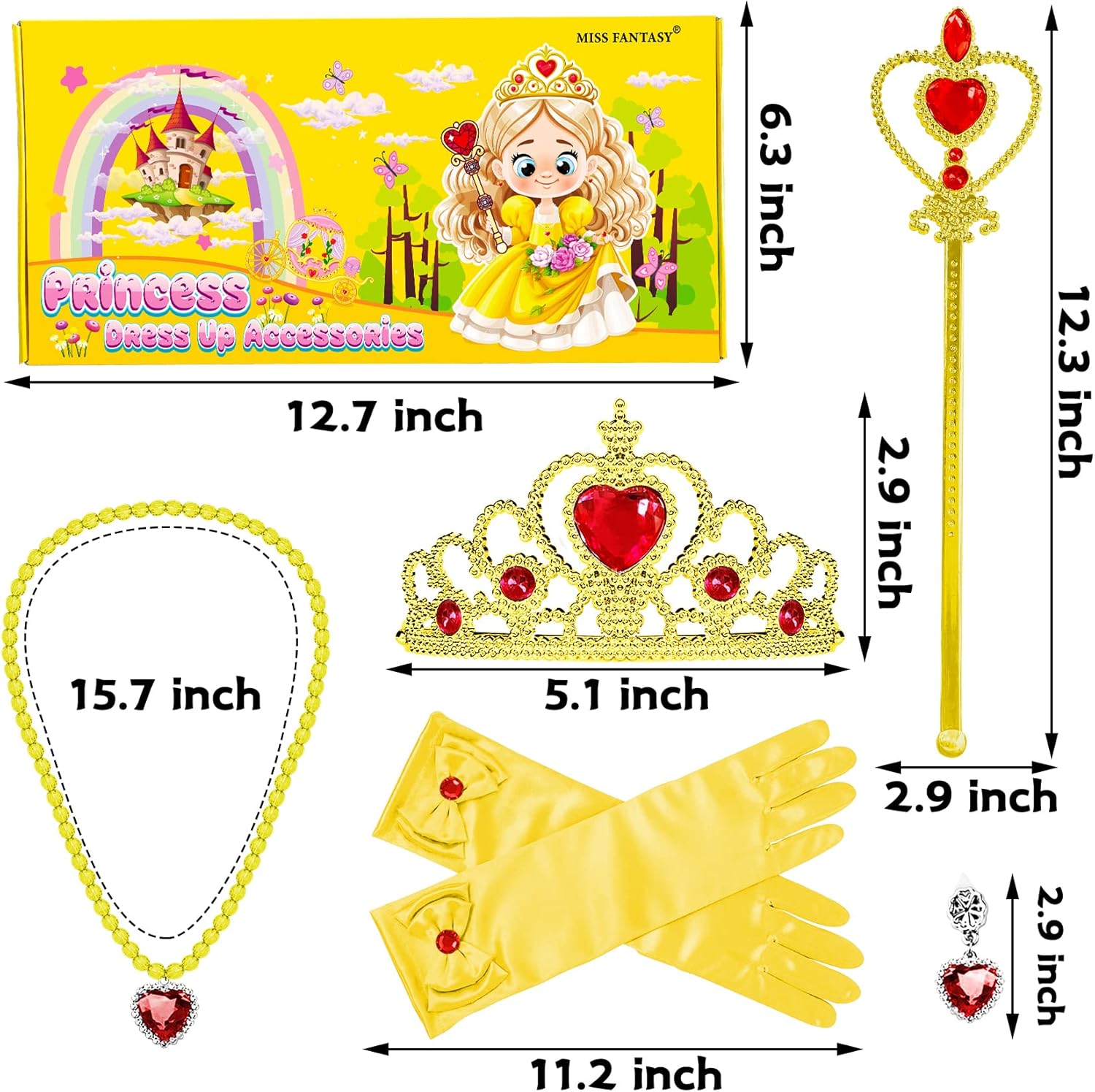 Princess Dress Up Accessories Set for Kids Girls