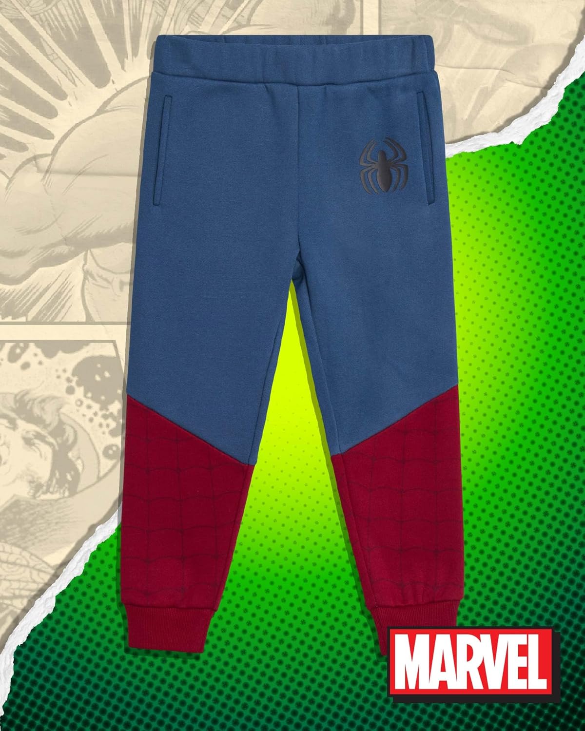 Marvel Boys 2-Piece Fleece Sweatsuit Set - Captain America Spider-Man