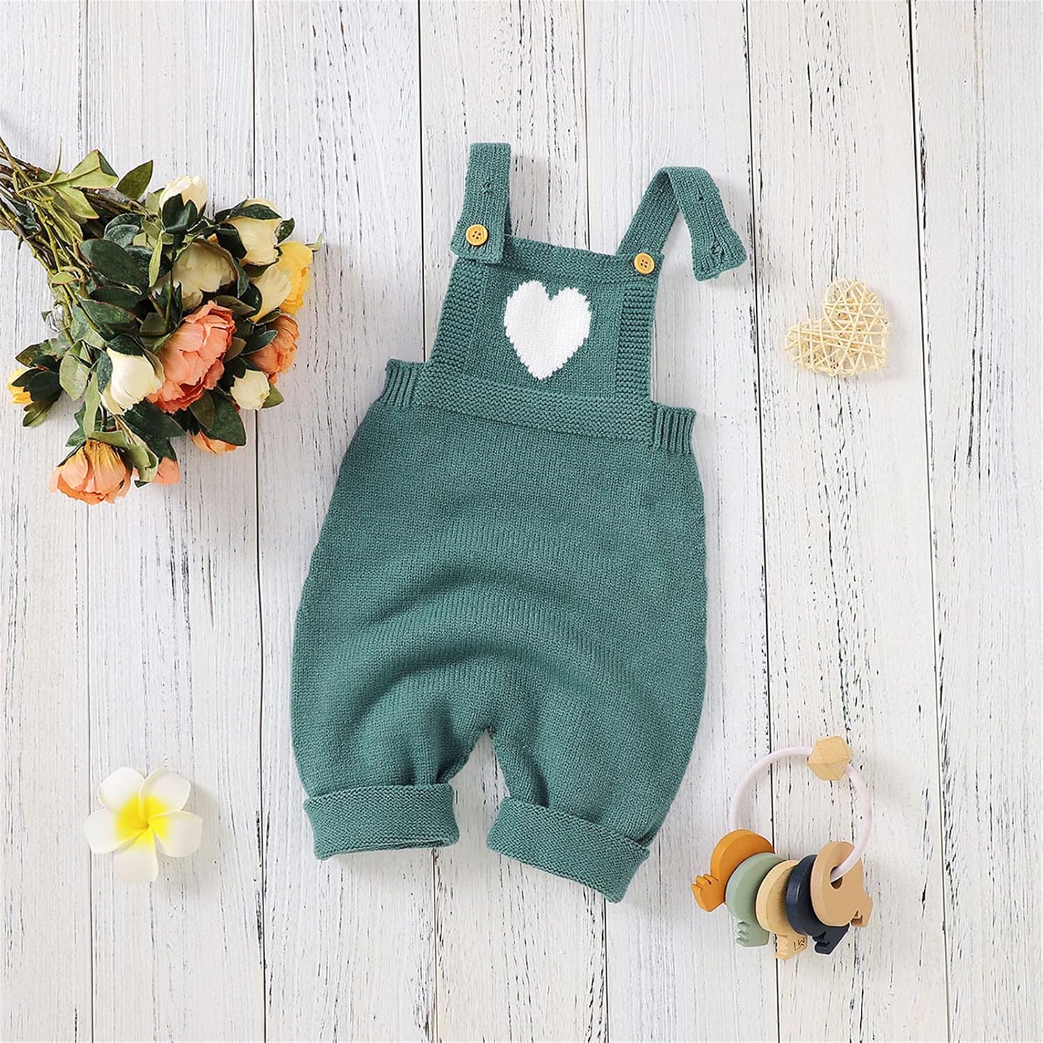 Adorable Heart Pattern Romper for Baby