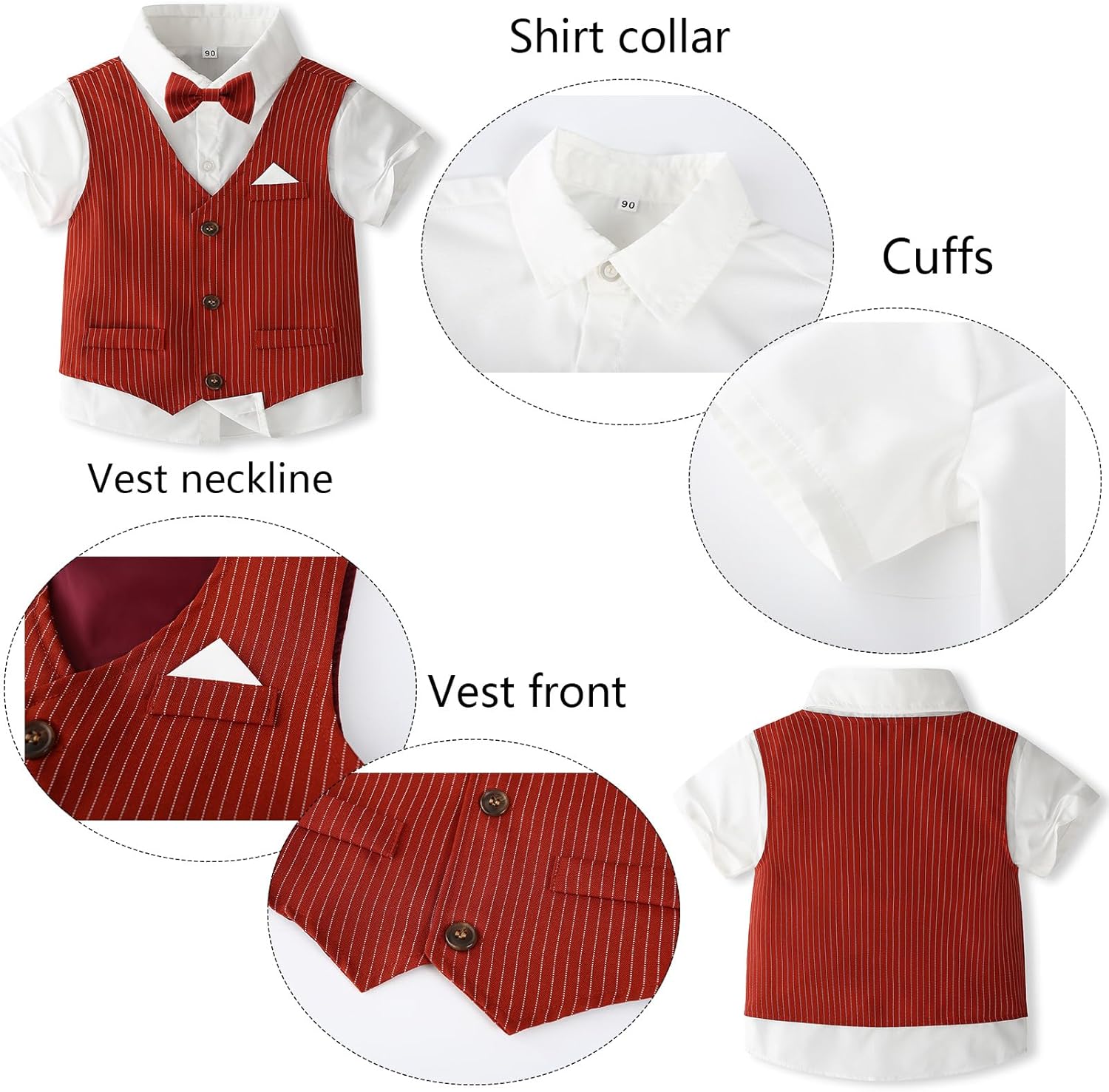 Kimocat Boys 3-Piece Comfortable Outfit for Ages 1-5