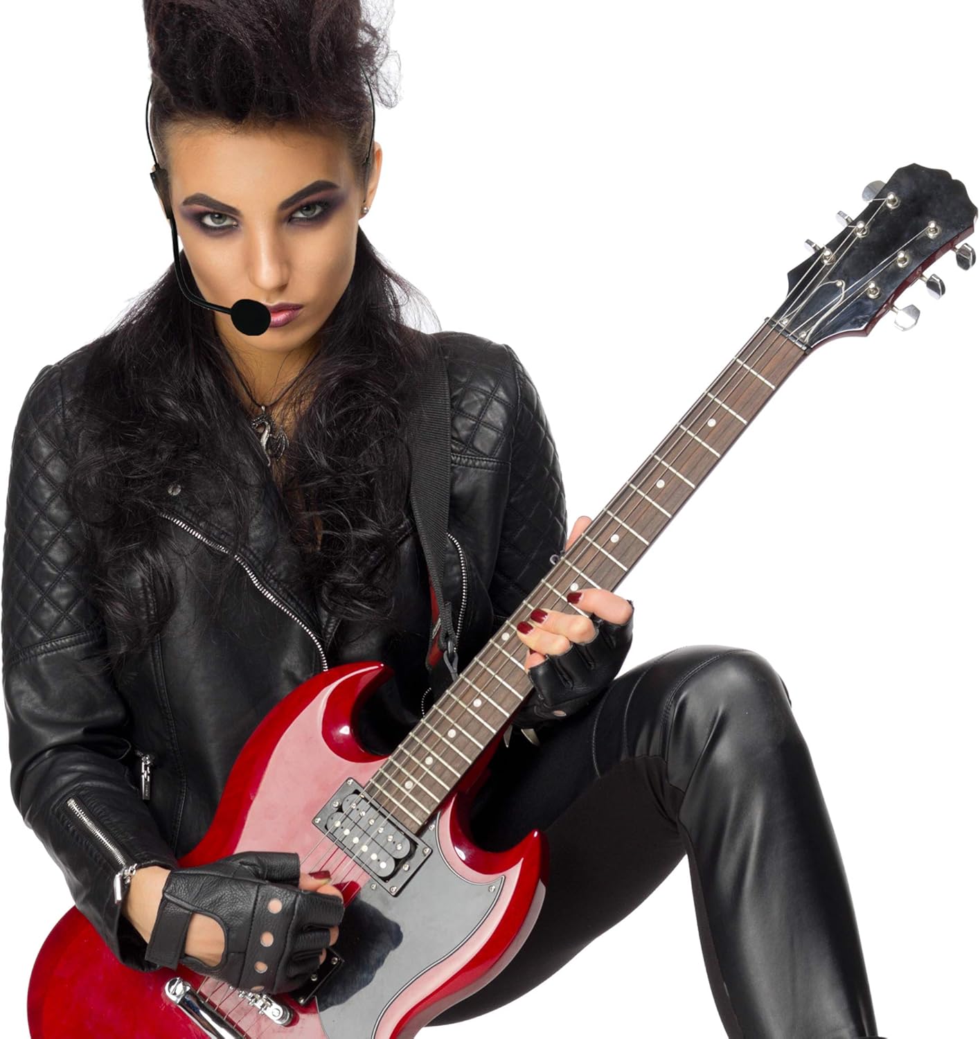Skeleteen Rockstar Headset - Michael Jackson Mic and Headphones Prop