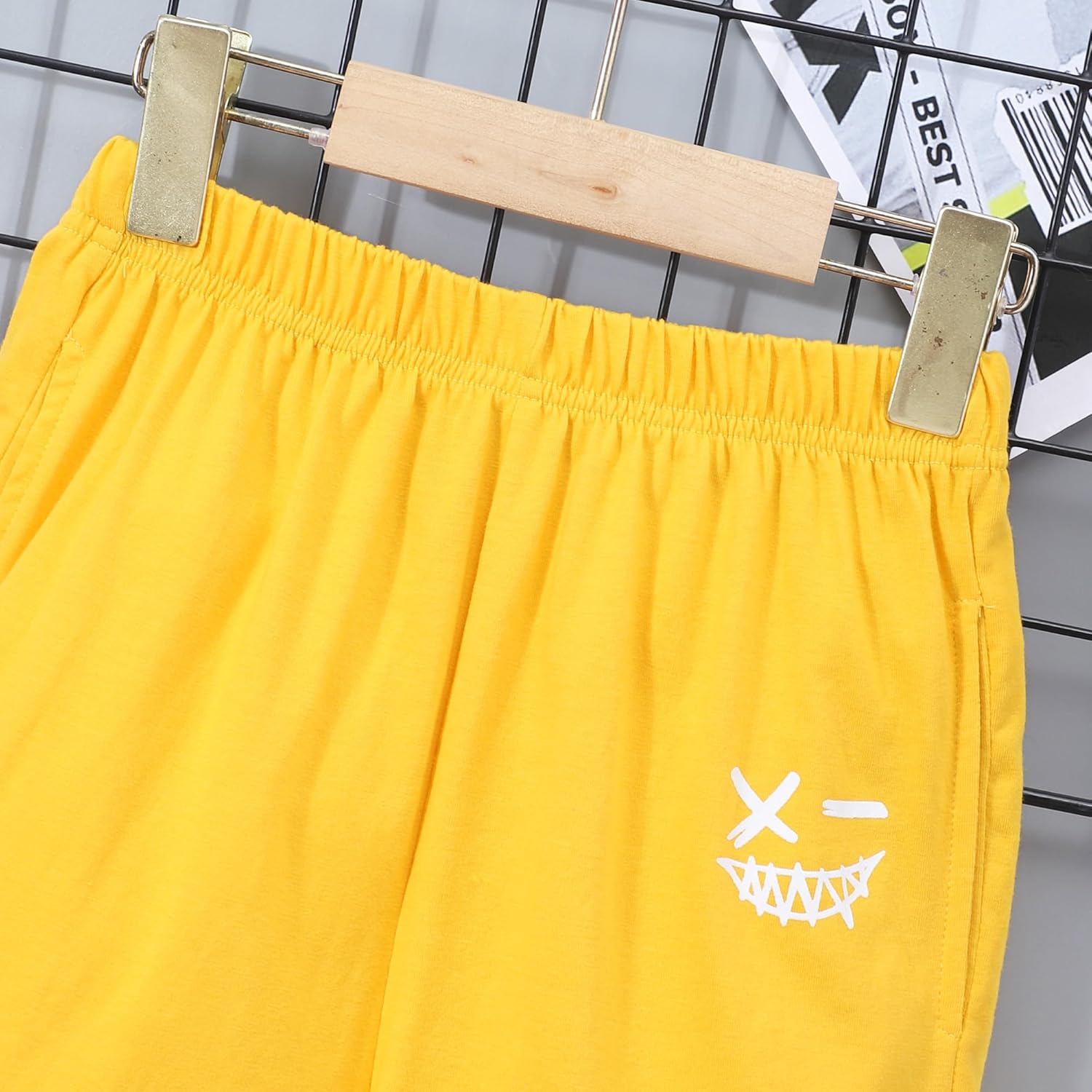 Kids Boys 2PC Summer Sleeveless Hooded Top Elastic Sports Shorts Set
