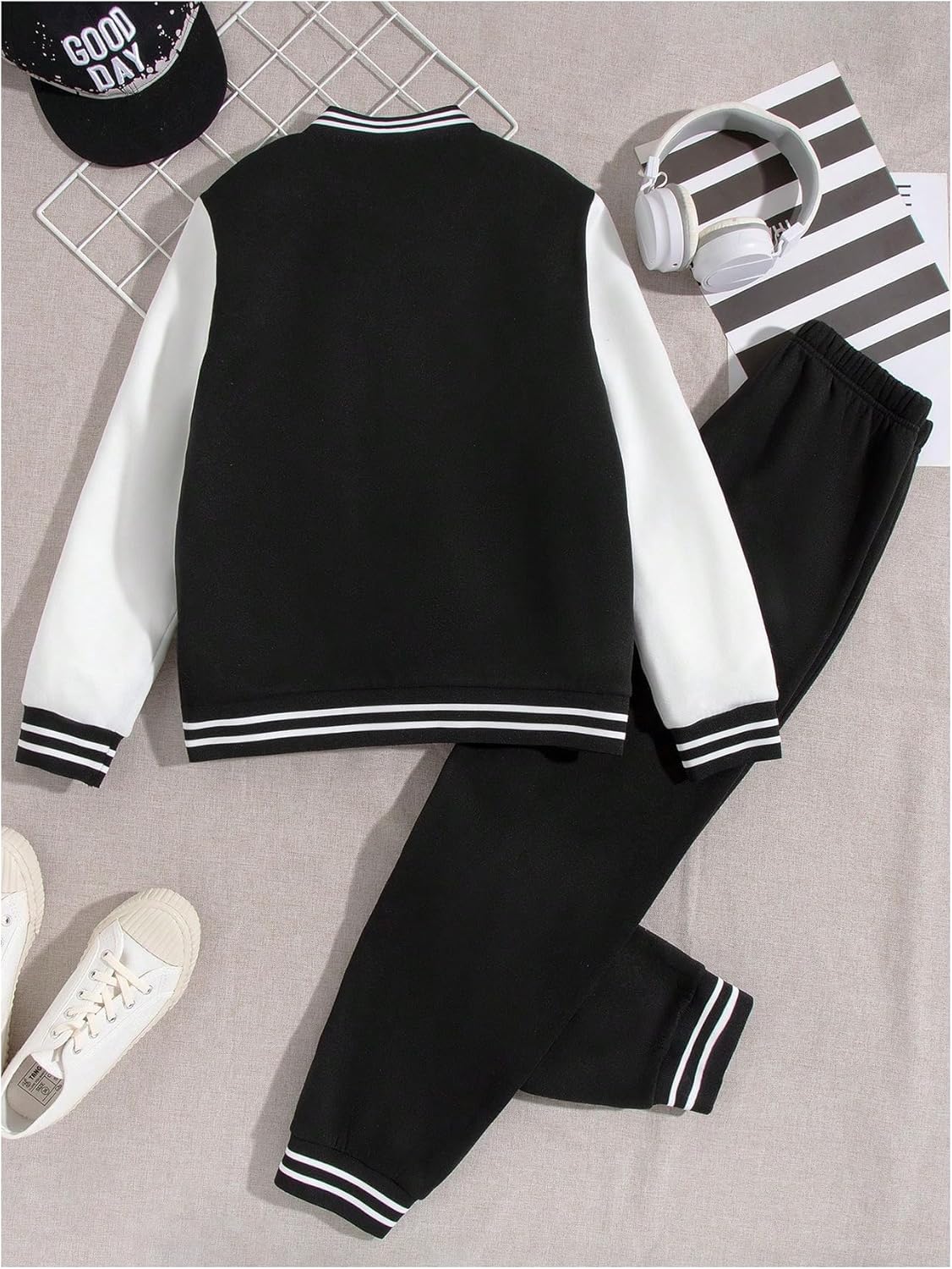 SOLY HUX Boys Stretchy Varsity Sweatsuit Set