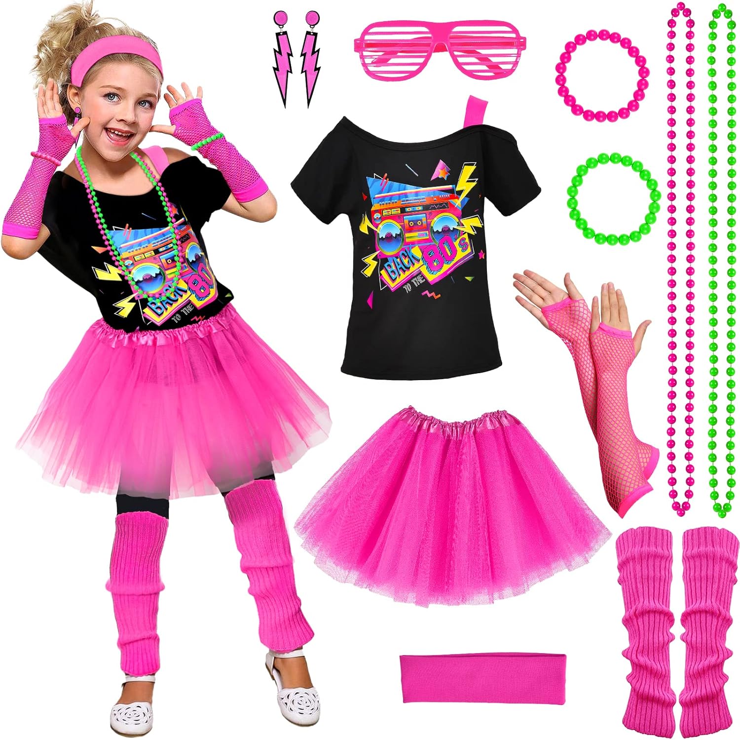 1980s Party Accessories for Girls Retro Cosplay costumes 80s theme