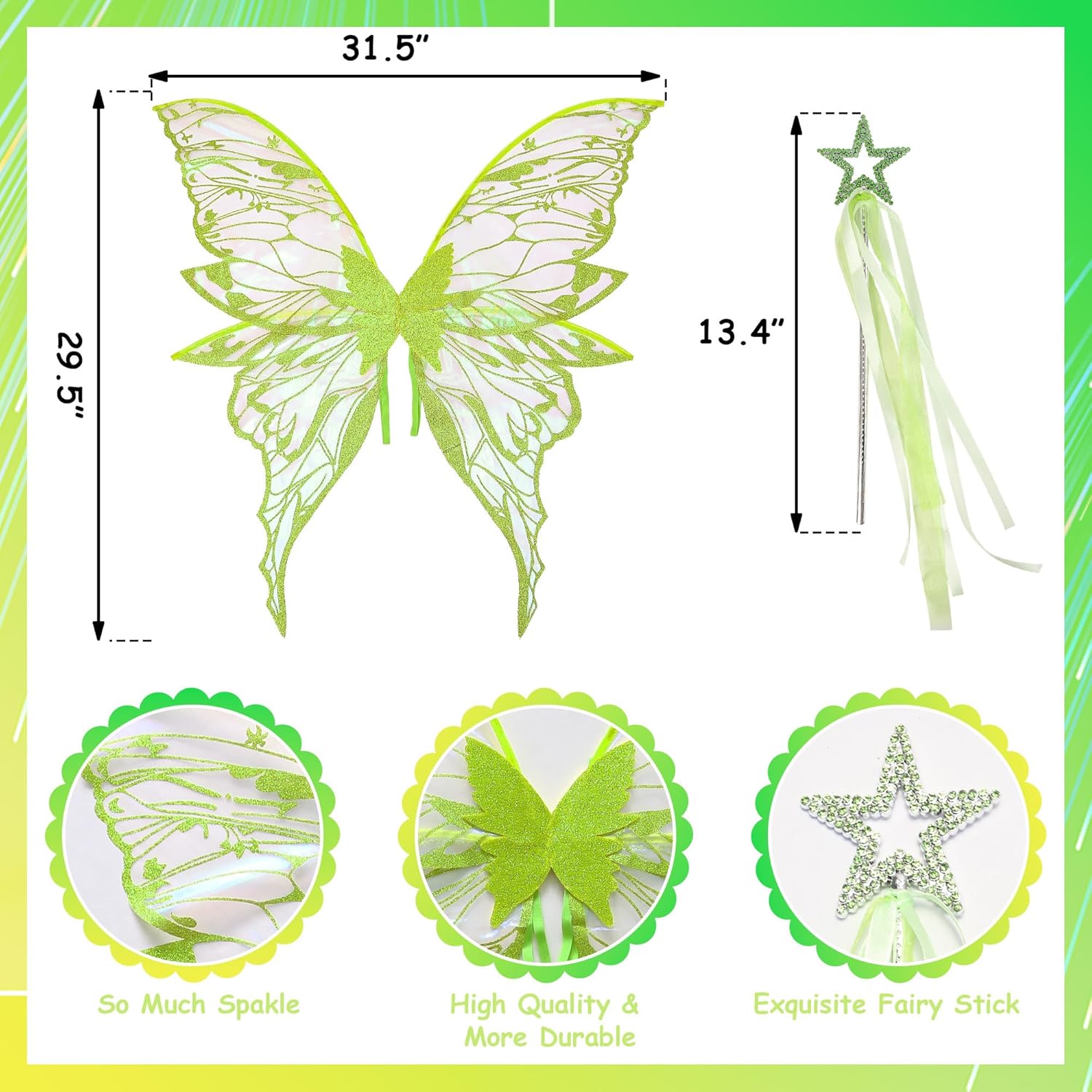 Woifunu Fairy Wings Costume Set