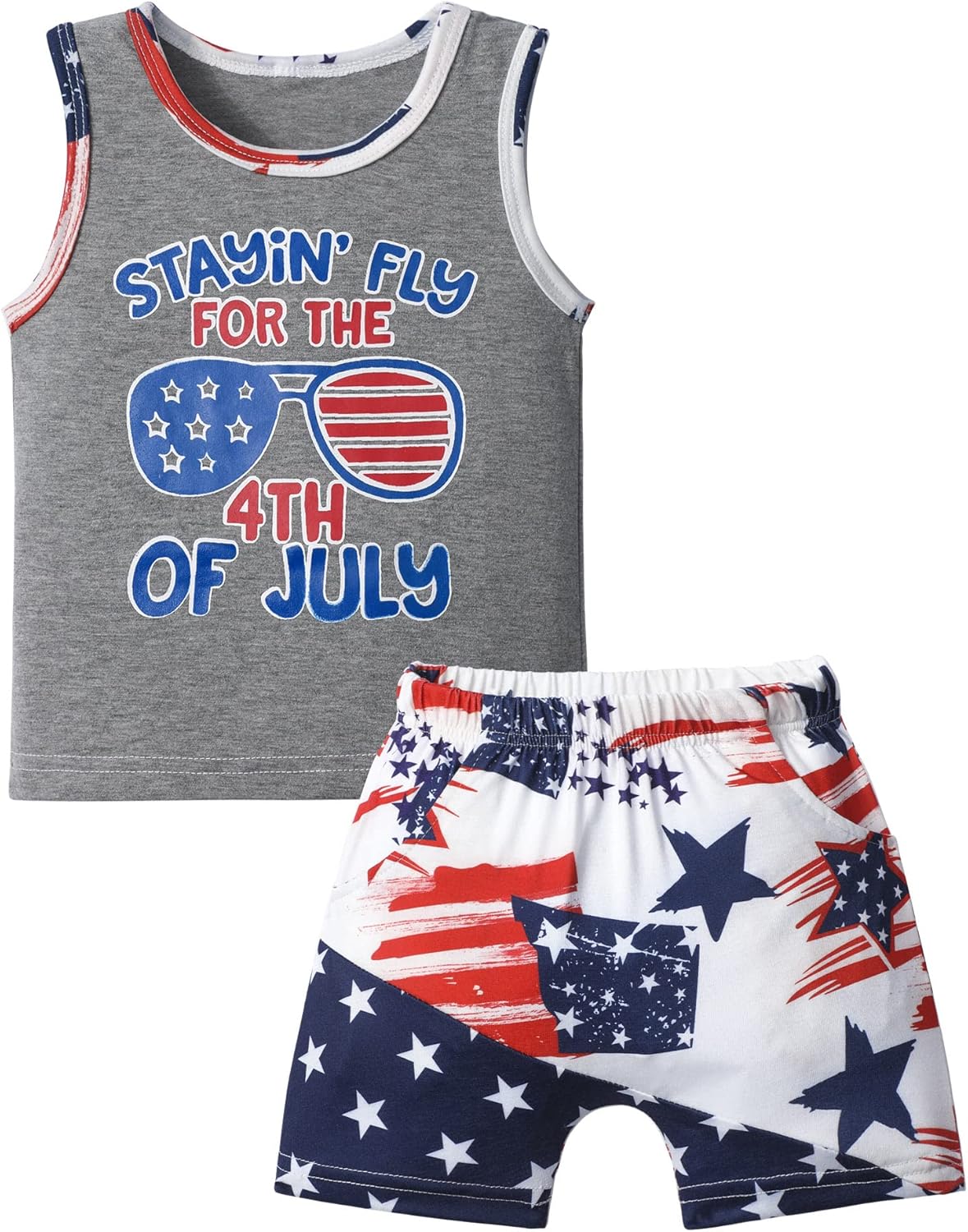 Fommy Toddler 4th of July Boy Outfit Set