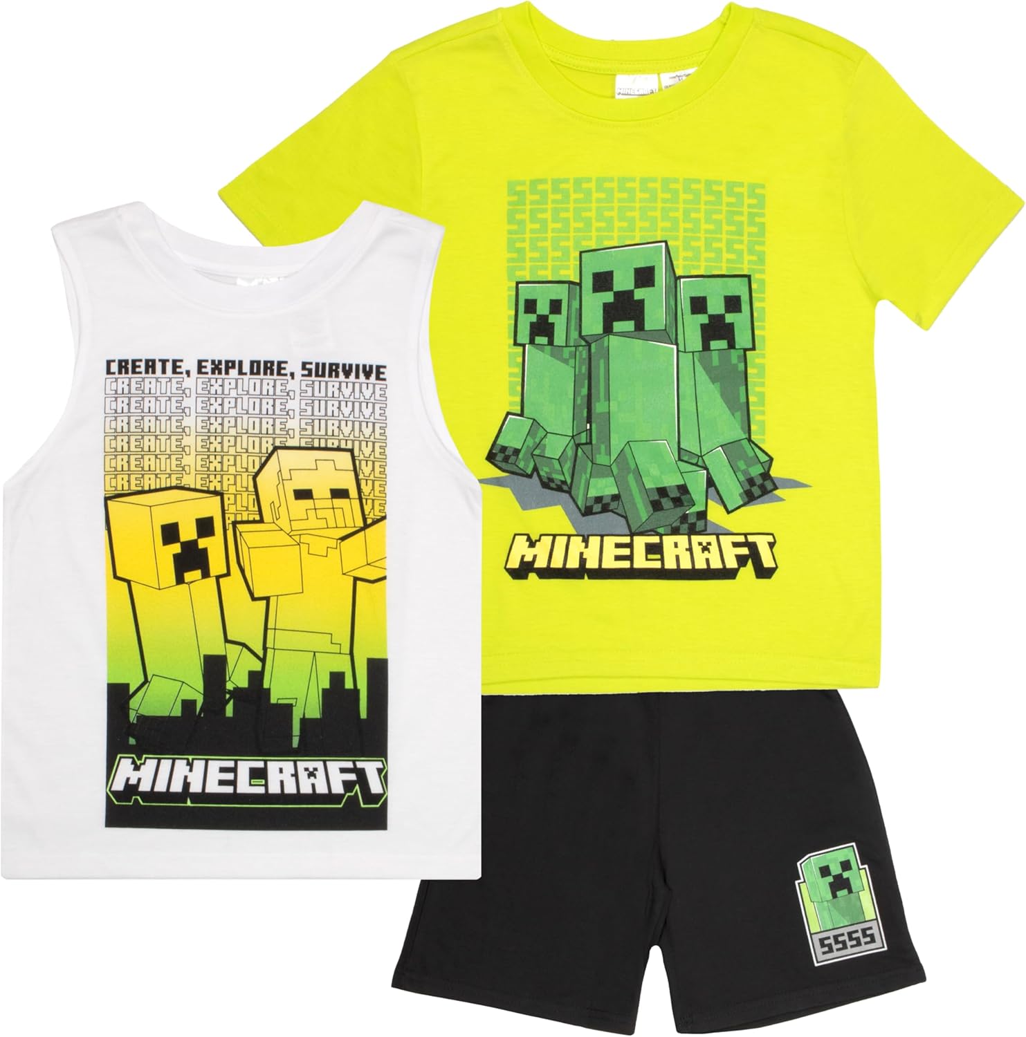 Minecraft Boys Creepers Three-Piece Set Orb Design
