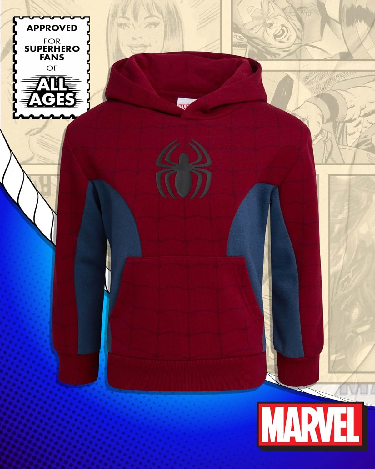 Marvel Boys 2-Piece Fleece Sweatsuit Set - Captain America Spider-Man