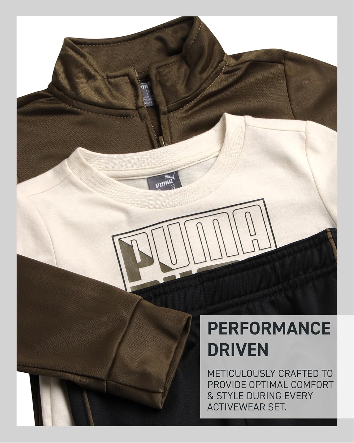 PUMA 3-Piece Toddler Boys Activewear 12M-4T Set