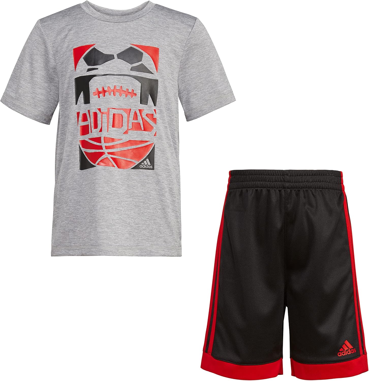 Adidas Boys 2-Piece Game Time Short Set Comfort Style