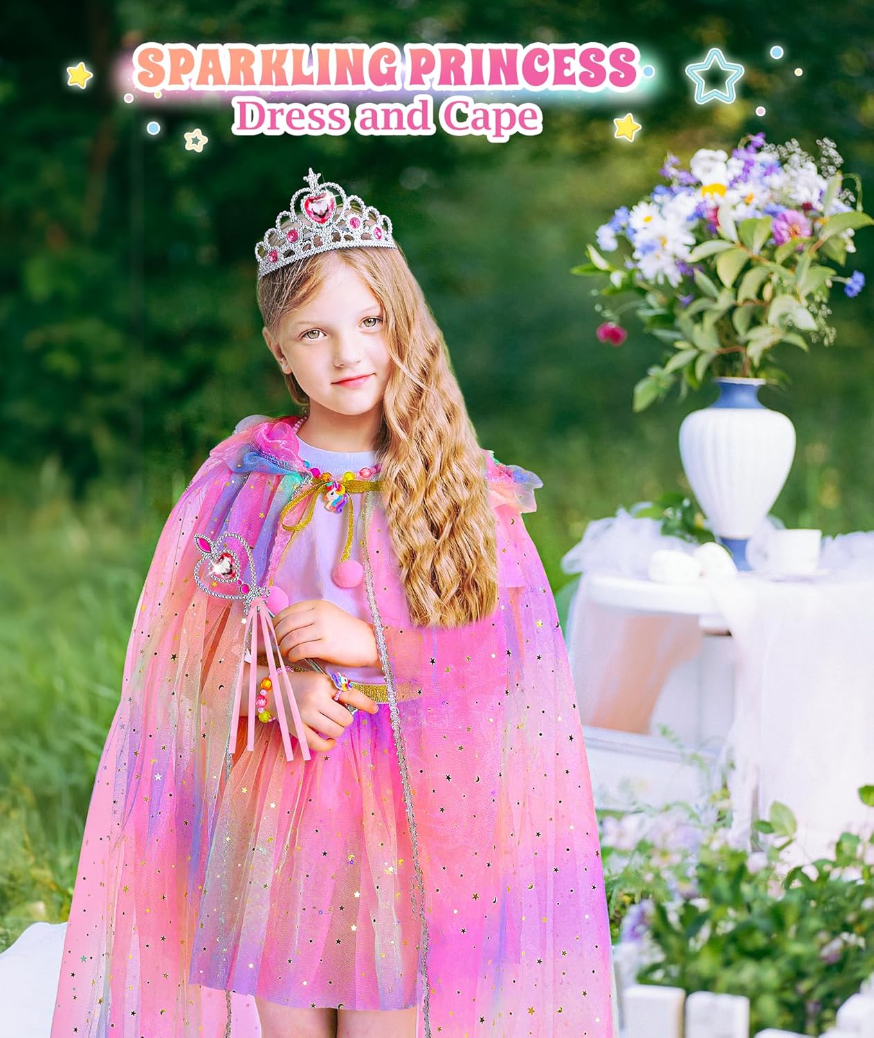 DOLNOW Princess Dress Up Set for Girls