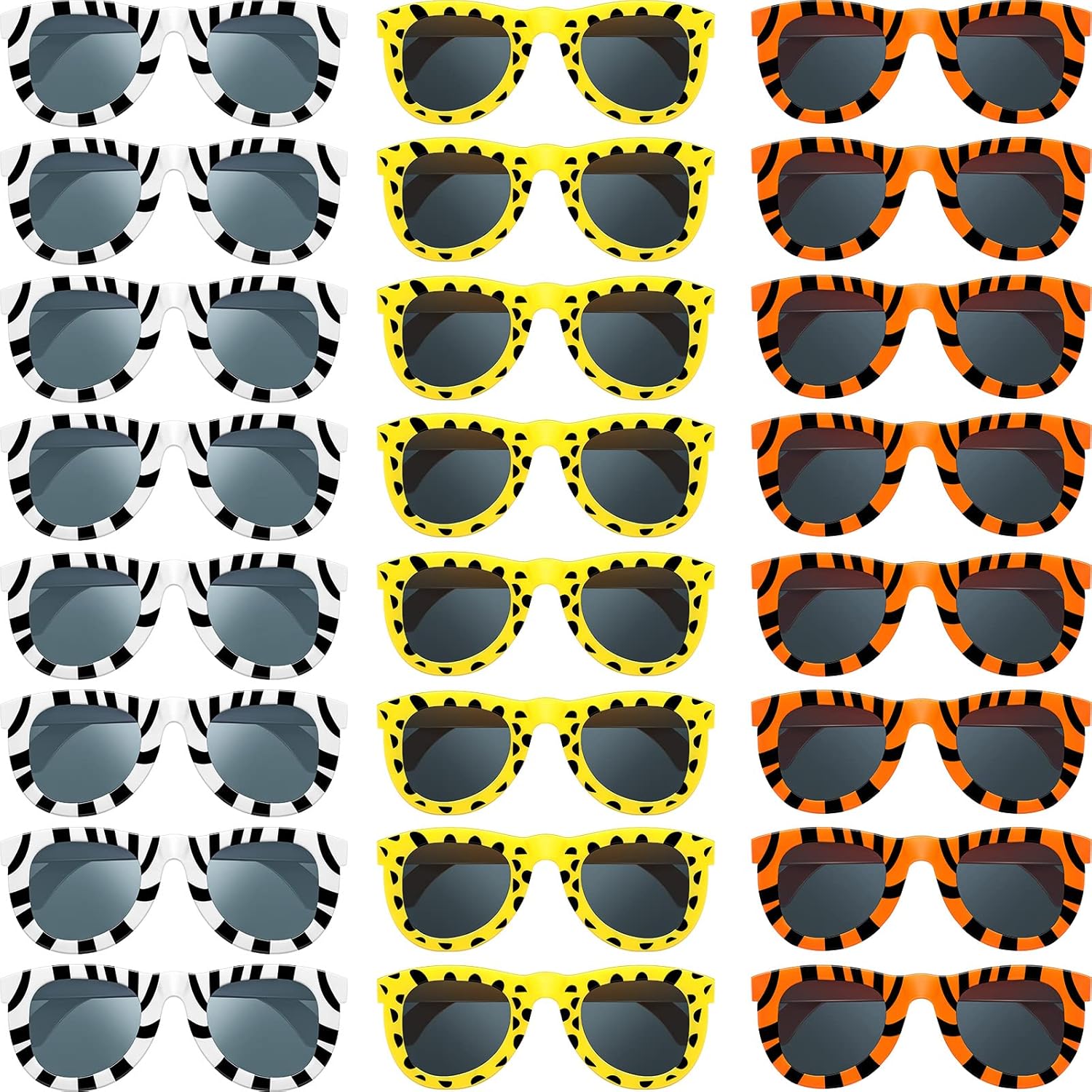 Flutesan 24 Pack Animal Print Sunglasses for Kids