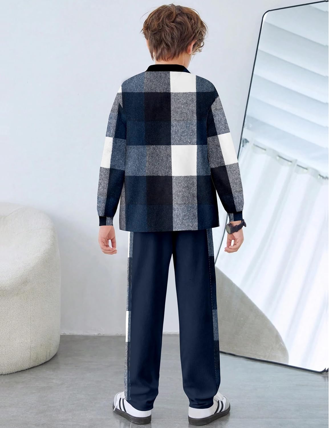 Boys Plaid Pullover Activation Set