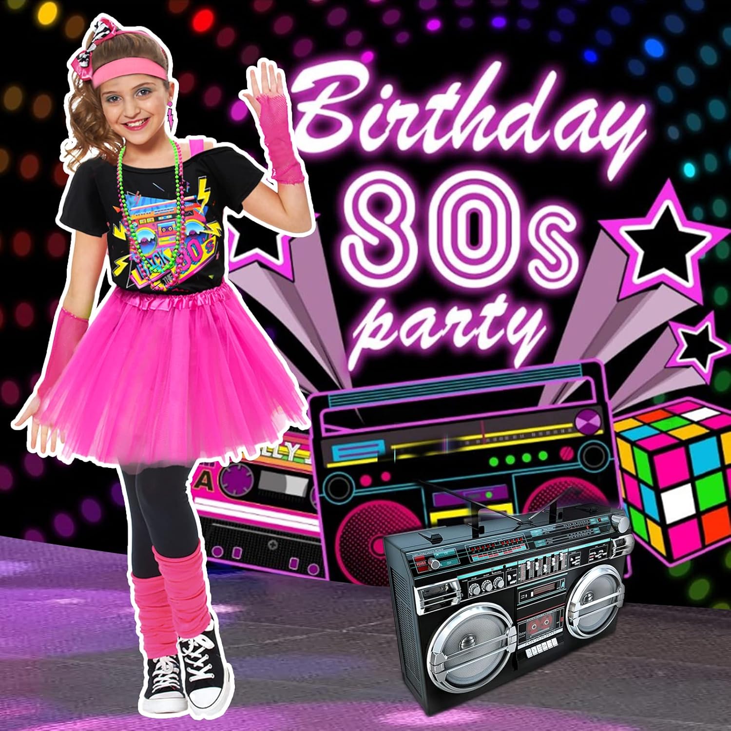 1980s Party Accessories for Girls Retro Cosplay costumes 80s theme