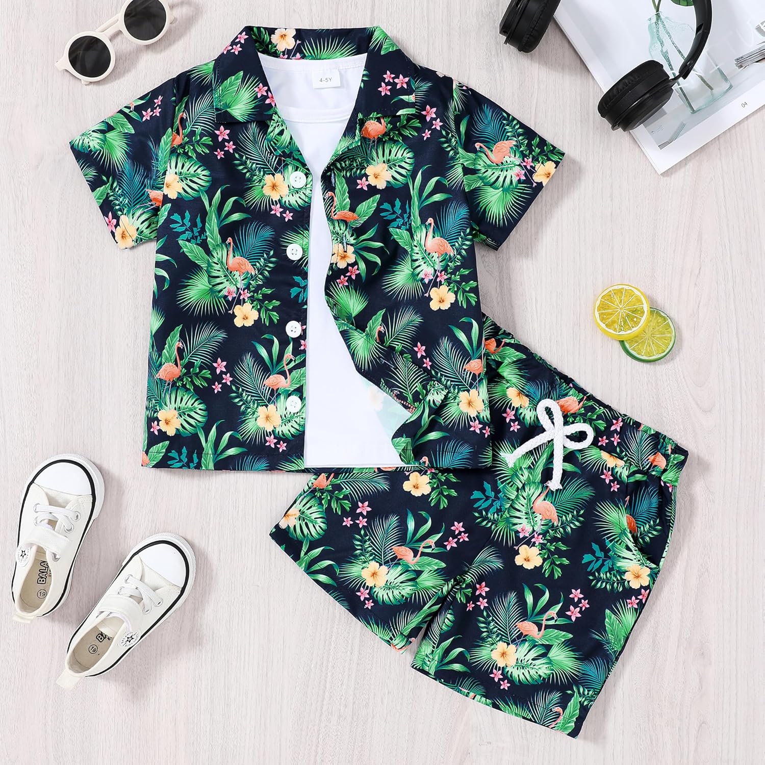 Perfect Boys Hawaiian Outfit 2Pcs Set for Kids