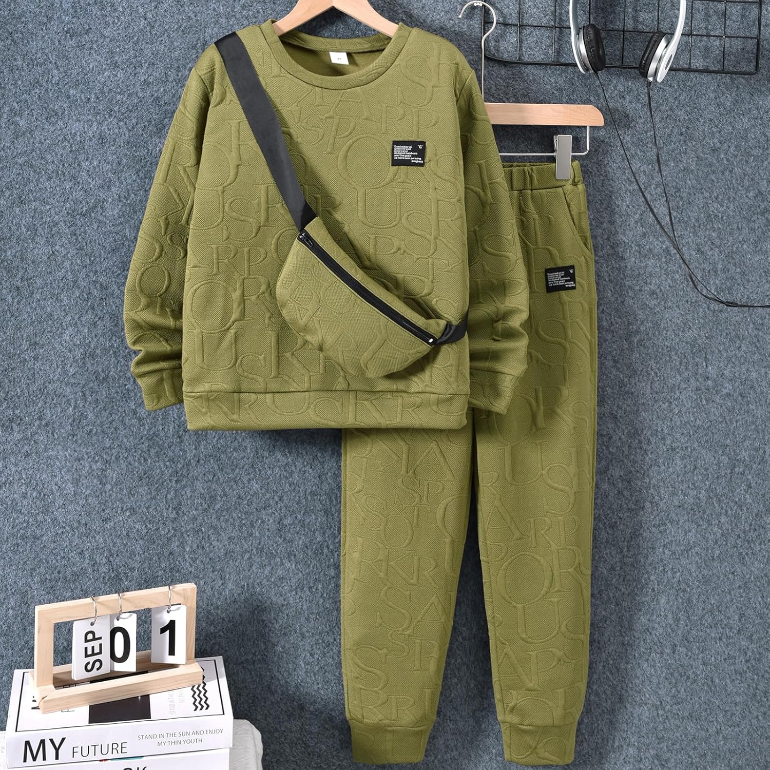 HIHA Boys Sweatsuit Set Comfort Style for FallWinter