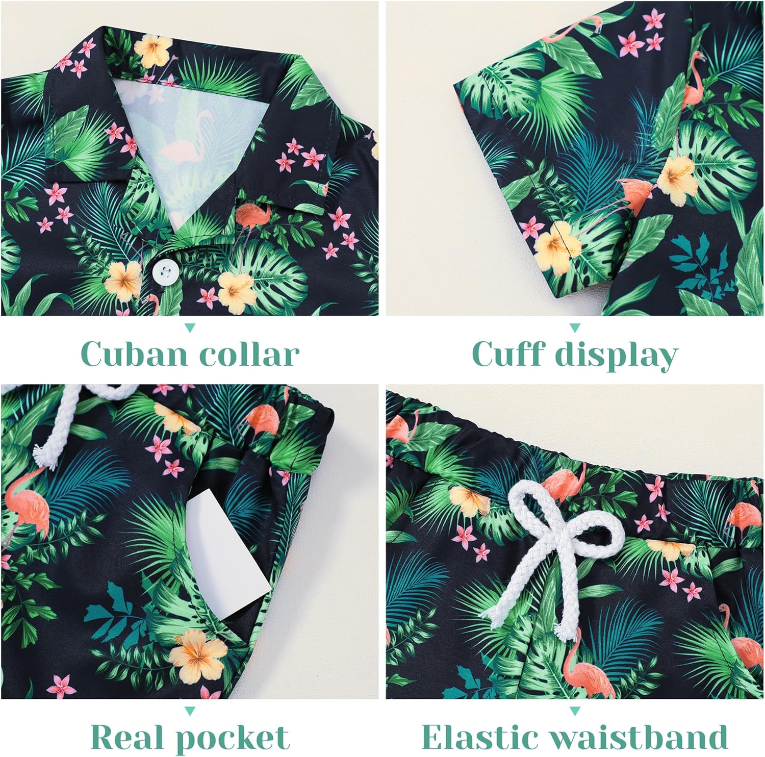 Perfect Boys Hawaiian Outfit 2Pcs Set for Kids