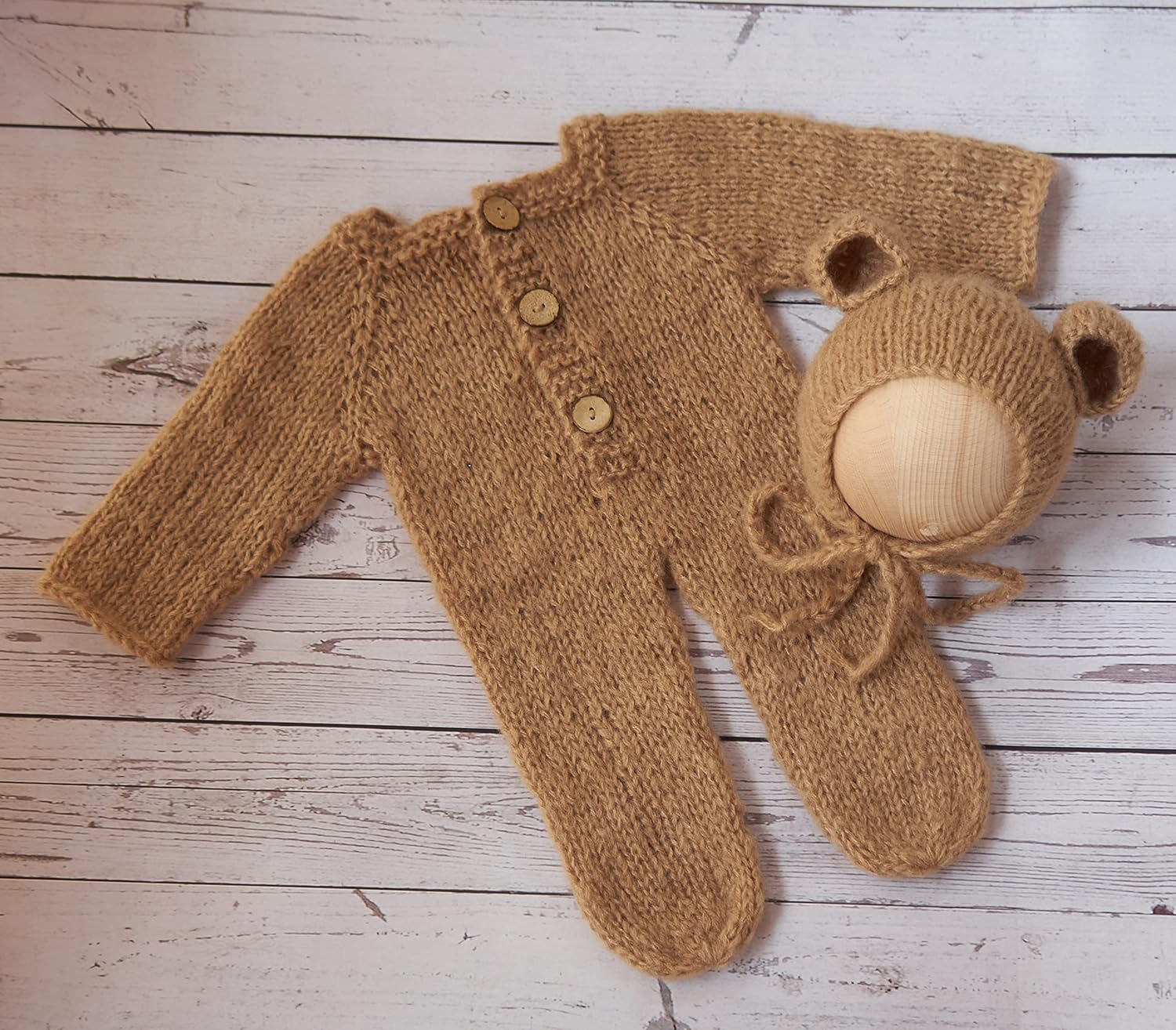 Vemonllas Mohair Baby Costume Set for Photography