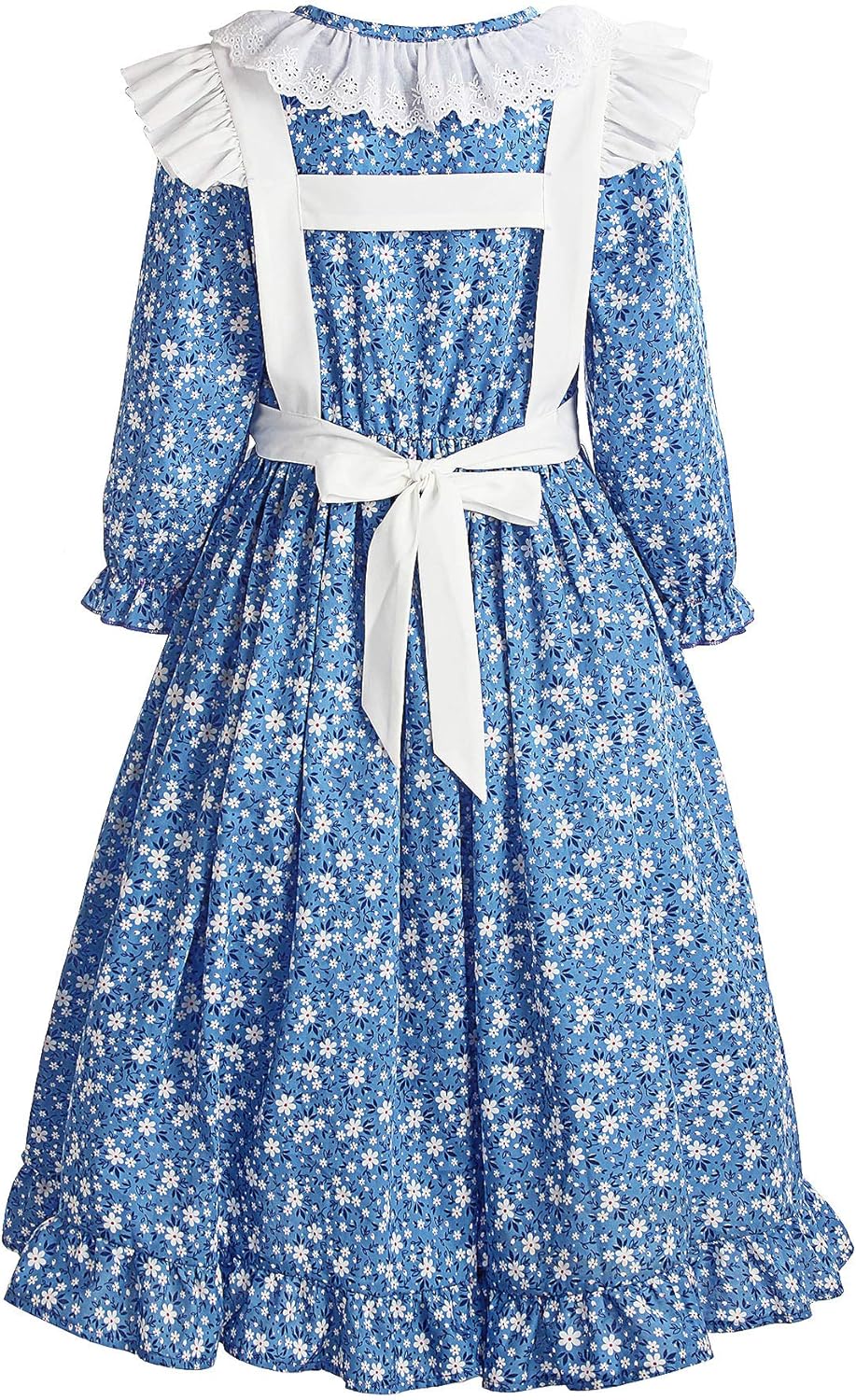 ReliBeauty Pioneer Girl Dress Colonial Prairie Costume Blue Sizes Available