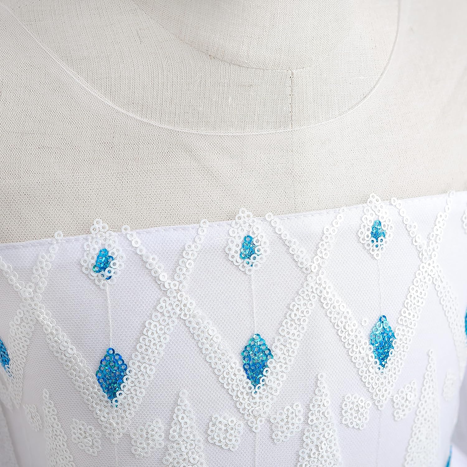 Aoiviss White Snow Queen Princess Dress for Girls